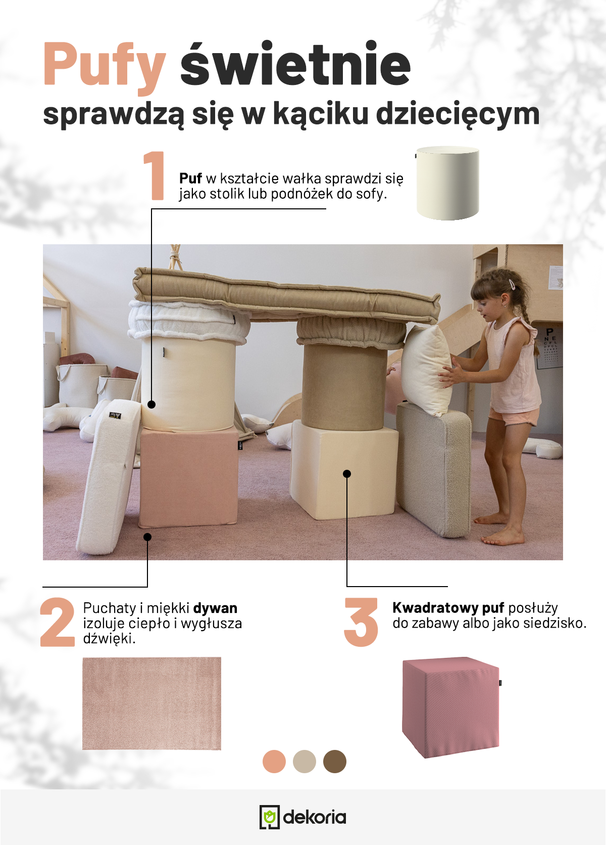 Kącik dziecięcy w salonie – moodboard | Dekoria Kącik dziecięcy w salonie – moodboard