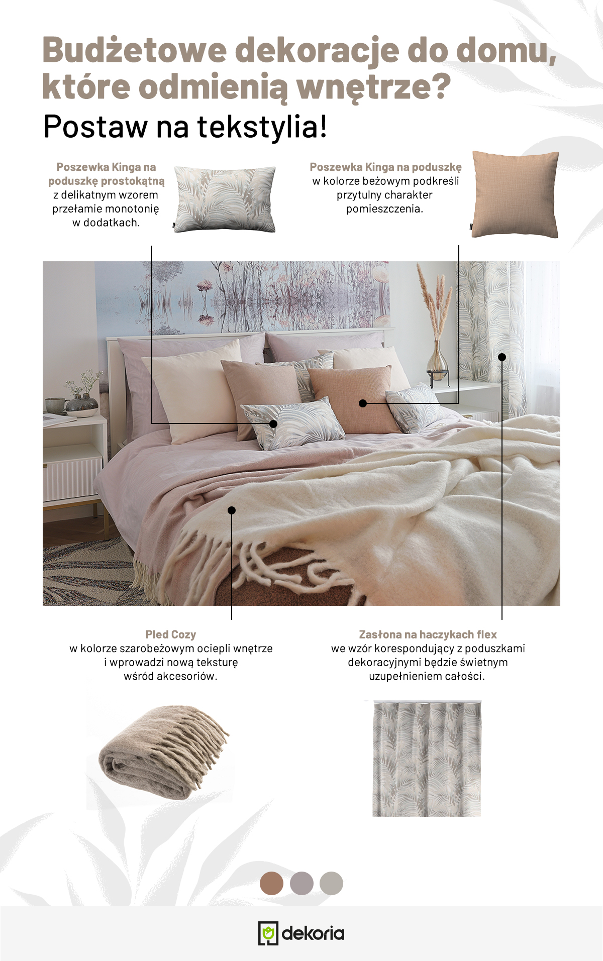 Dekoracje do domu za 500 zł – co warto kupić? - moodboard | Dekoria Dekoracje do domu za 500 zł – co warto kupić? - moodboard