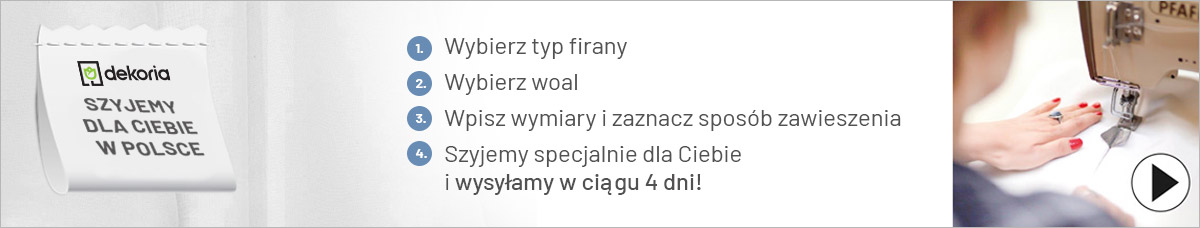 Firany woalowe na wymiar szyjemy dla ciebie w Polsce