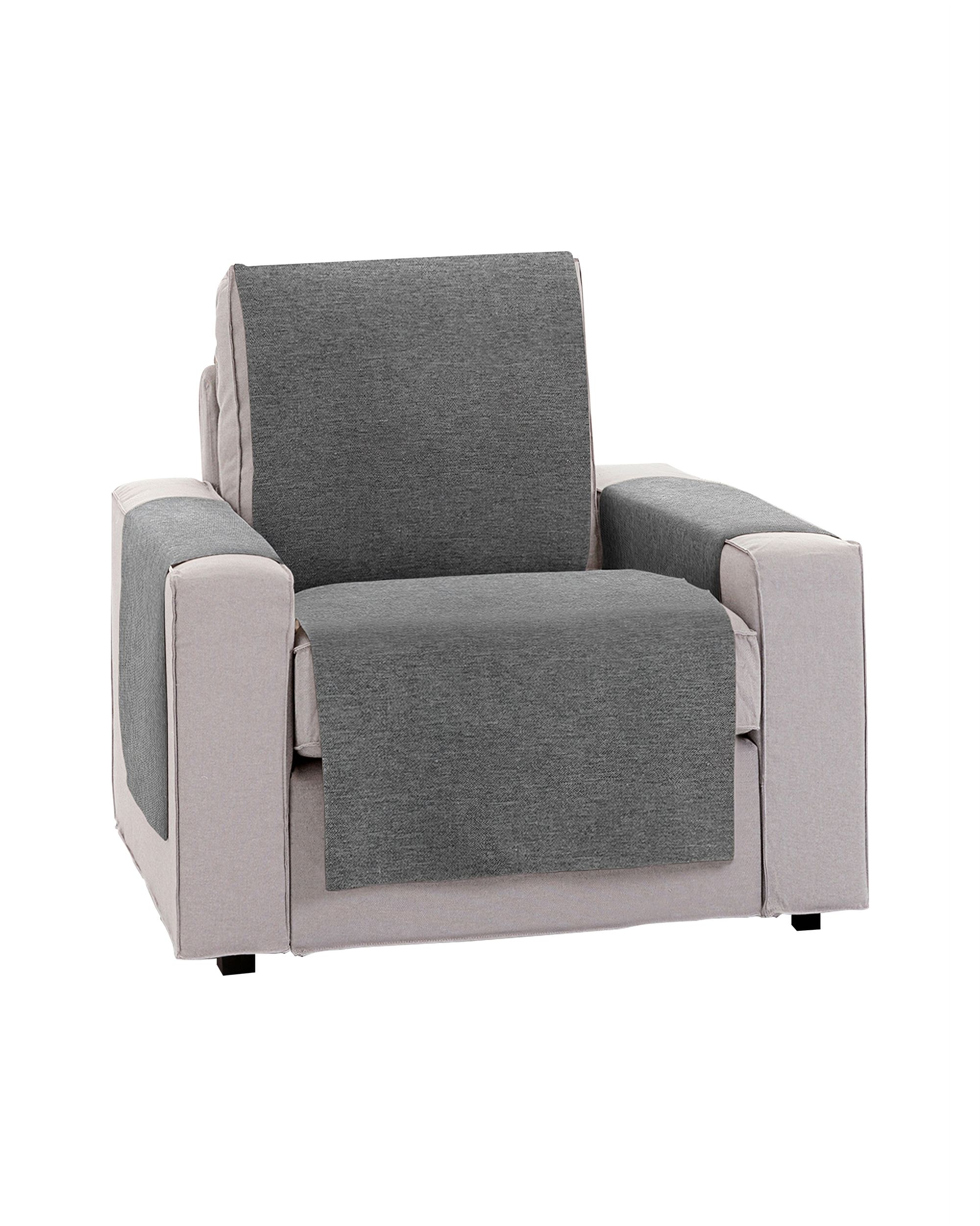 Pokrowiec na sofę-fotel jednoosobowy Universal grey