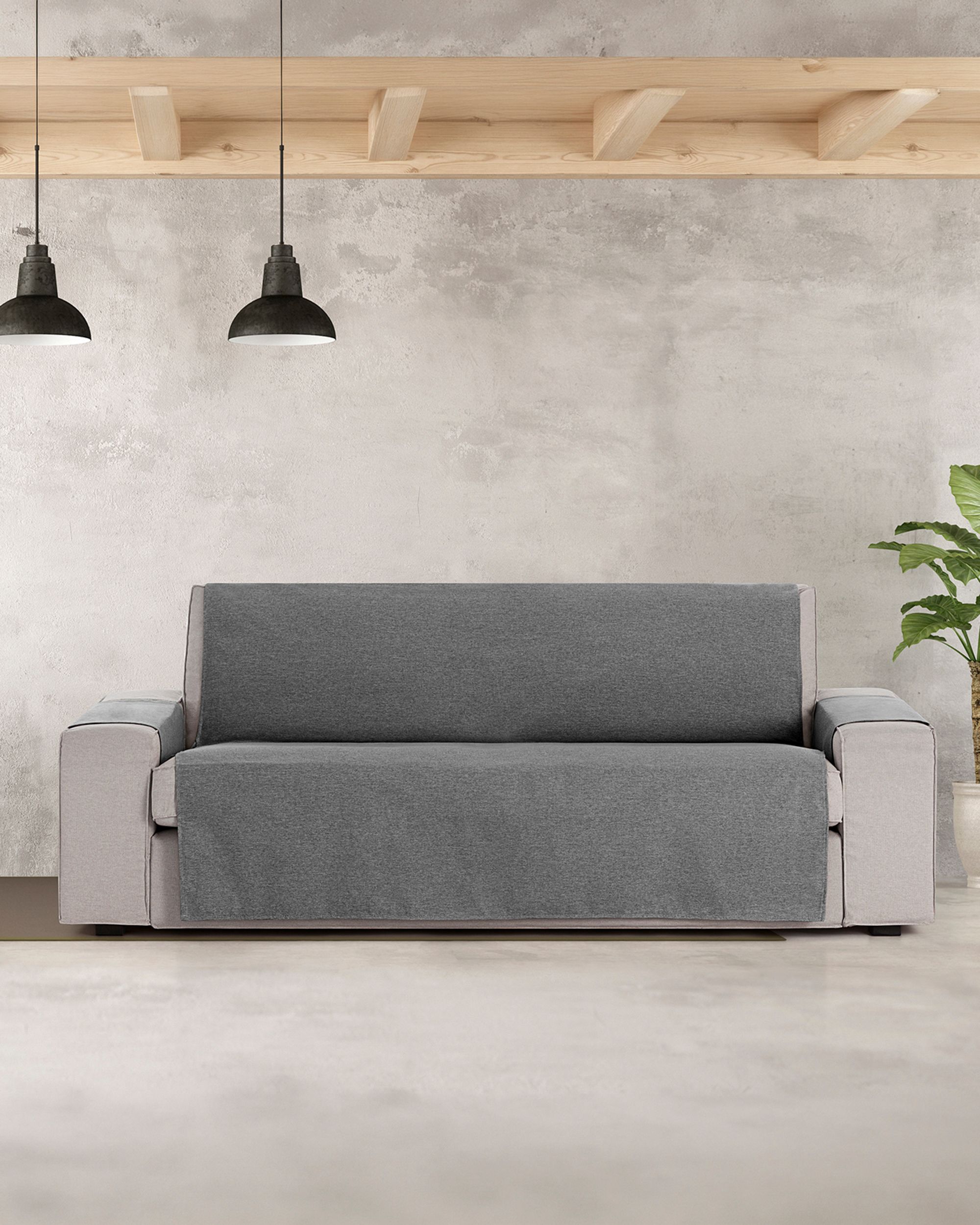 Pokrowiec na sofę dwuosobową Universal grey (hover)