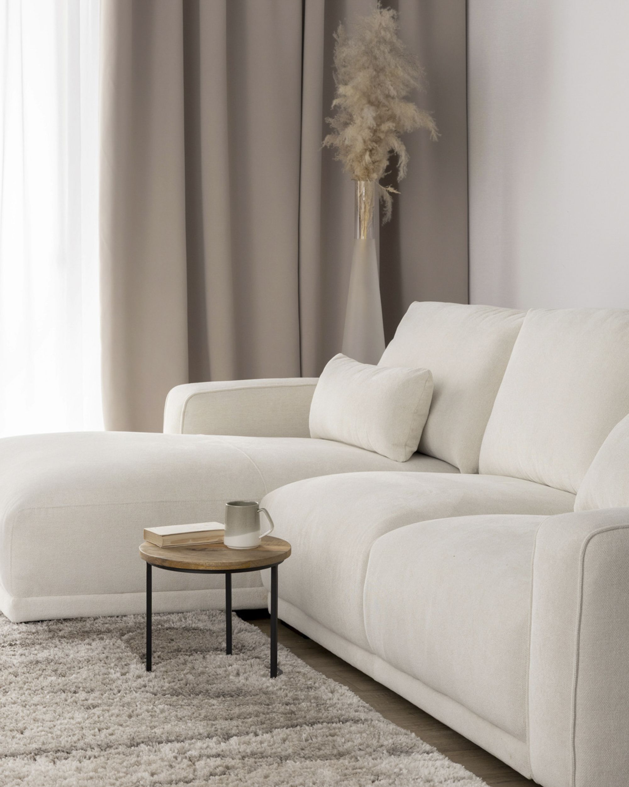 Sofa Silkeborg crème white prawa