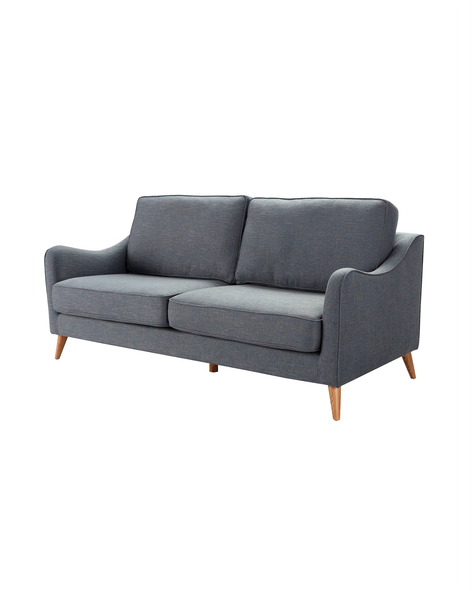 Sofa Venuste denim blue/brown 3-os.