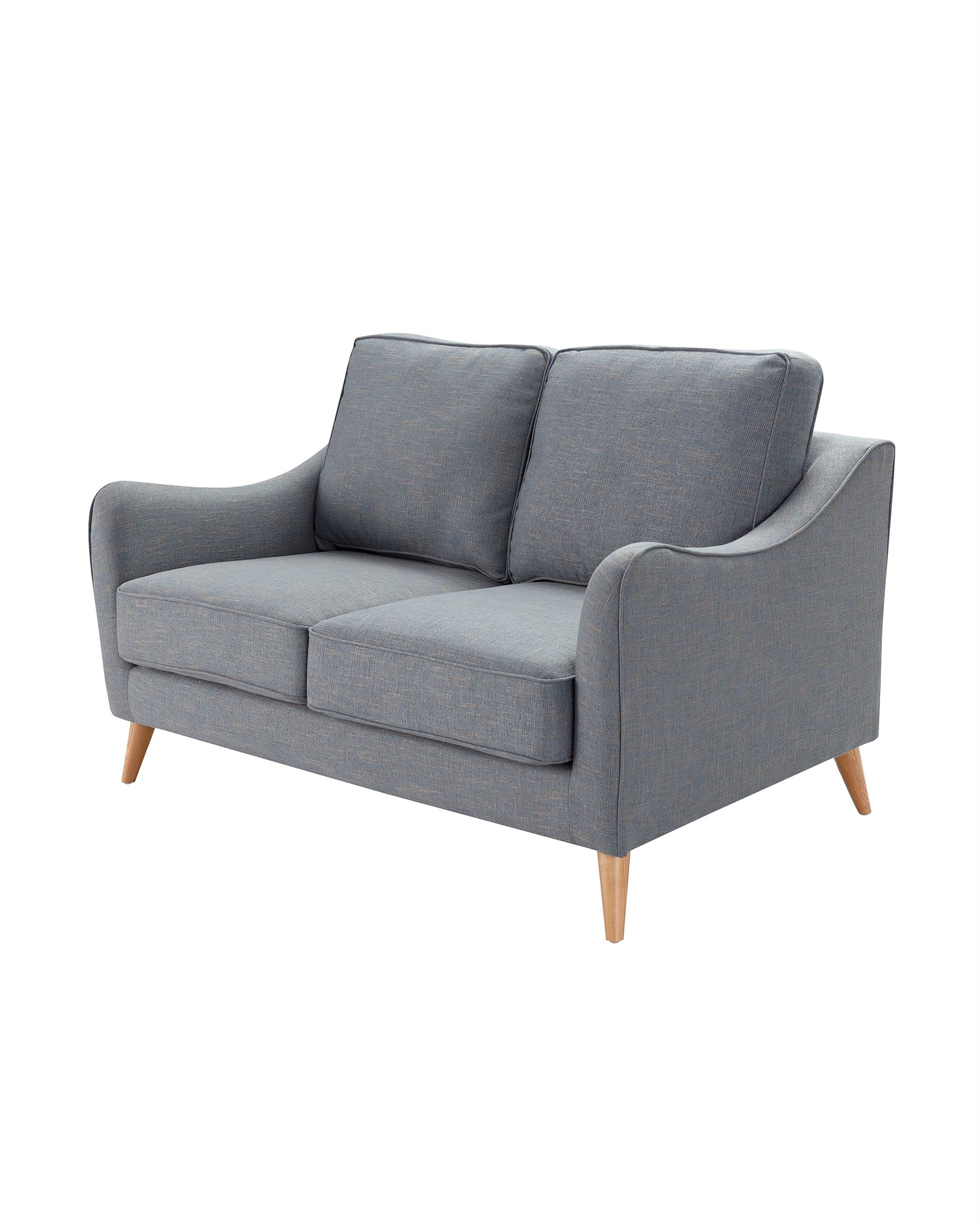 Sofa Venuste denim blue/brown 2-os.