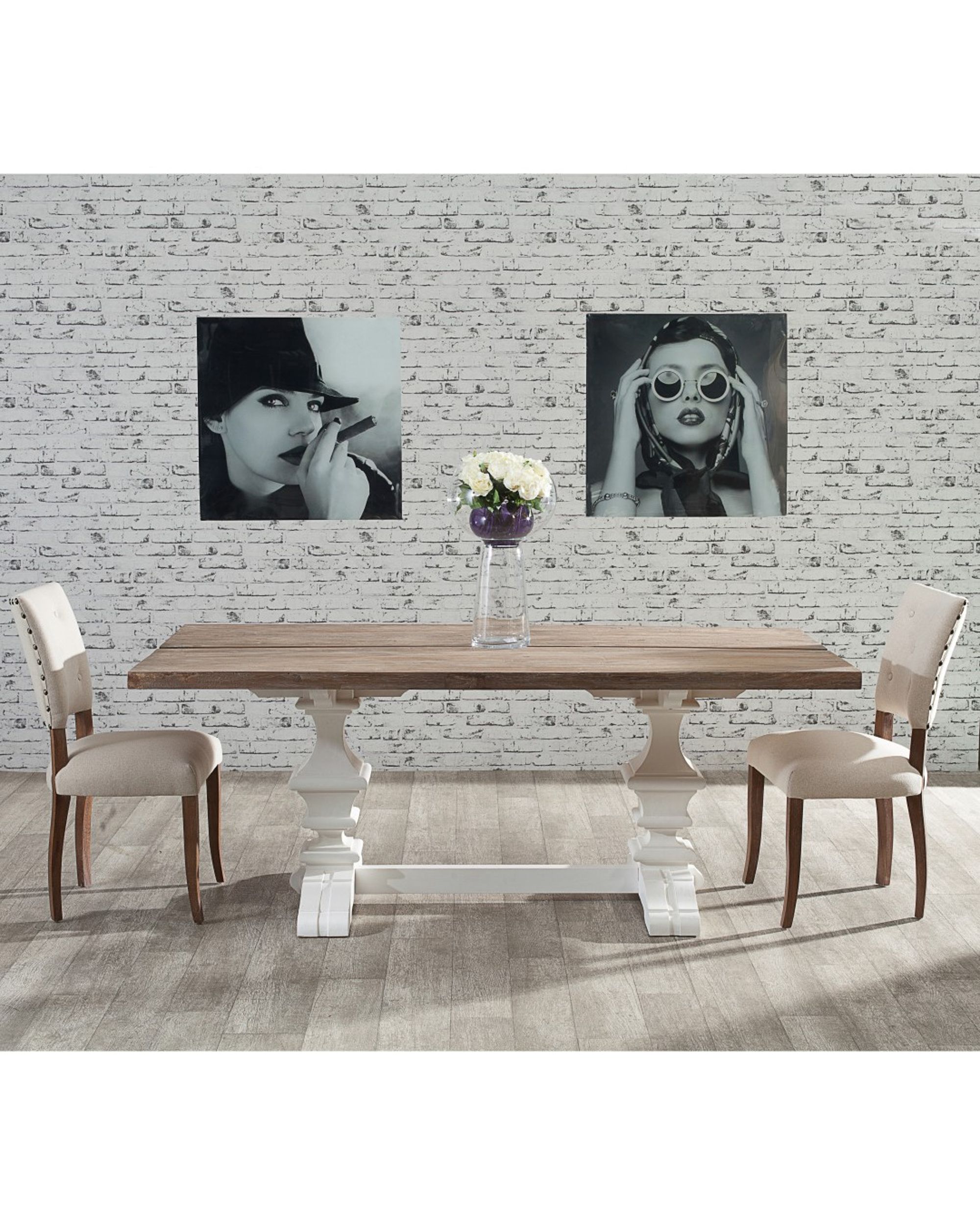 Stół Chester 180x90x78cm white&natural grey (hover)