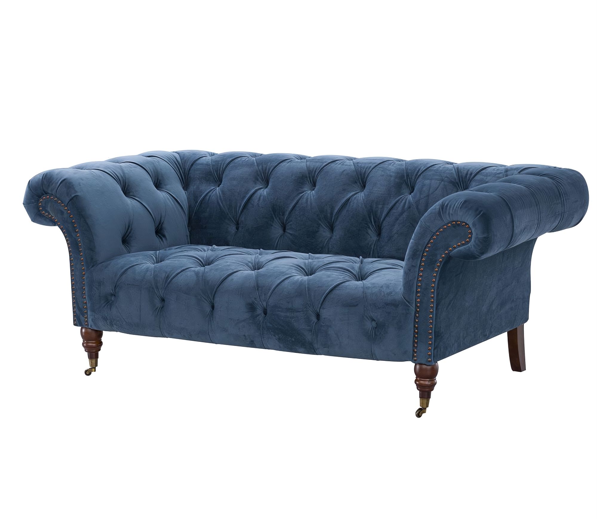 Sofa Chesterfield Glamour Velvet Midnight 2-os.