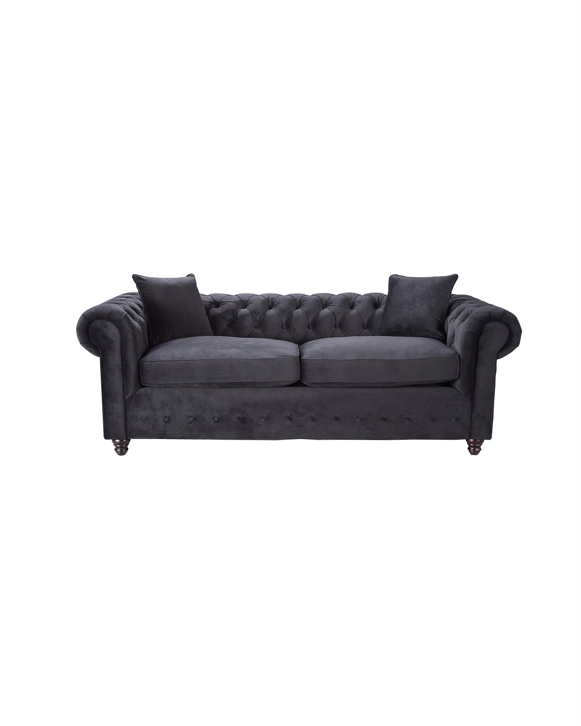 Sofa Chesterfield Velvet Onyx 3-os. (hover)