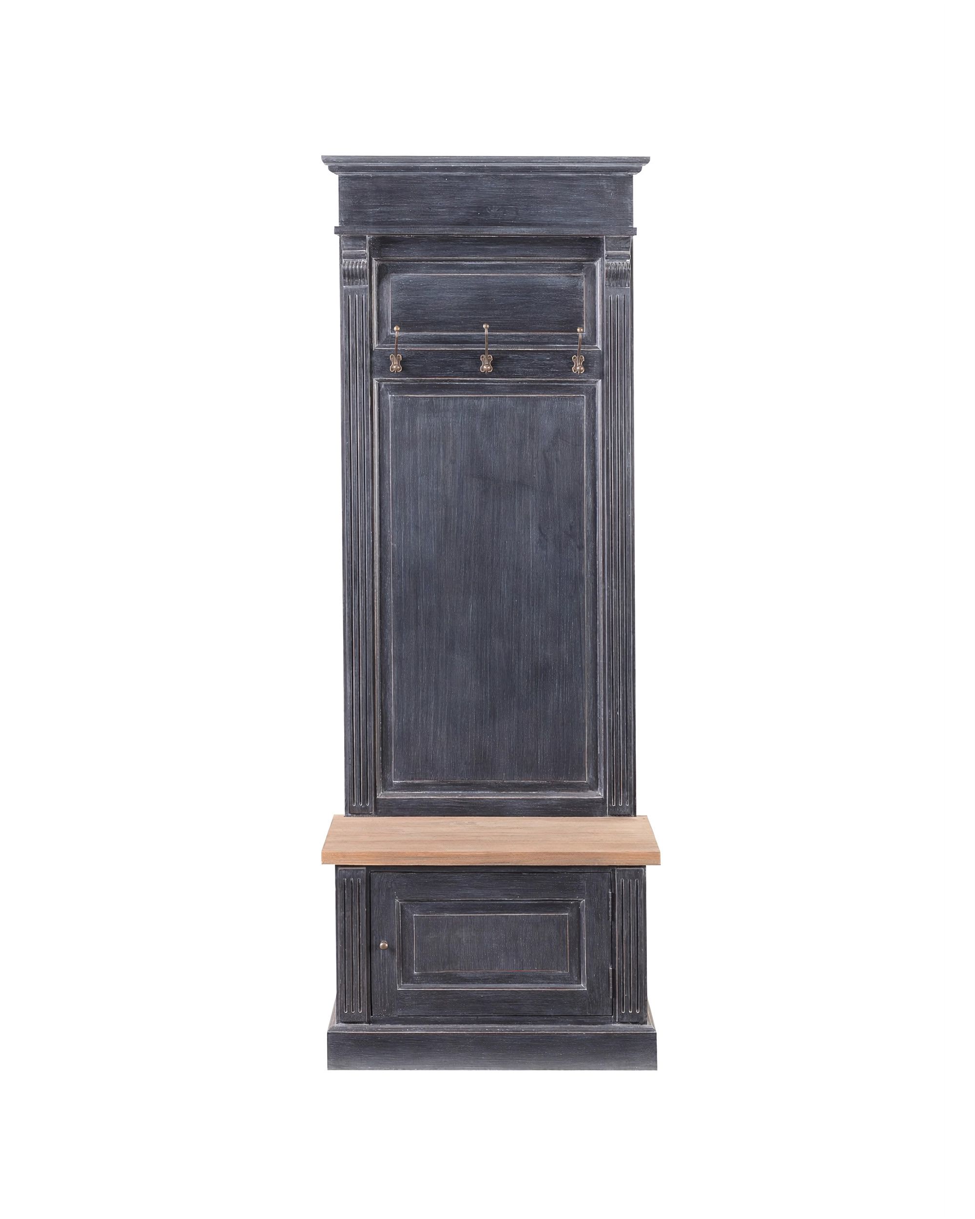 Garderoba Bradford do przedpokoju 79x45x210 old black & natural (hover)