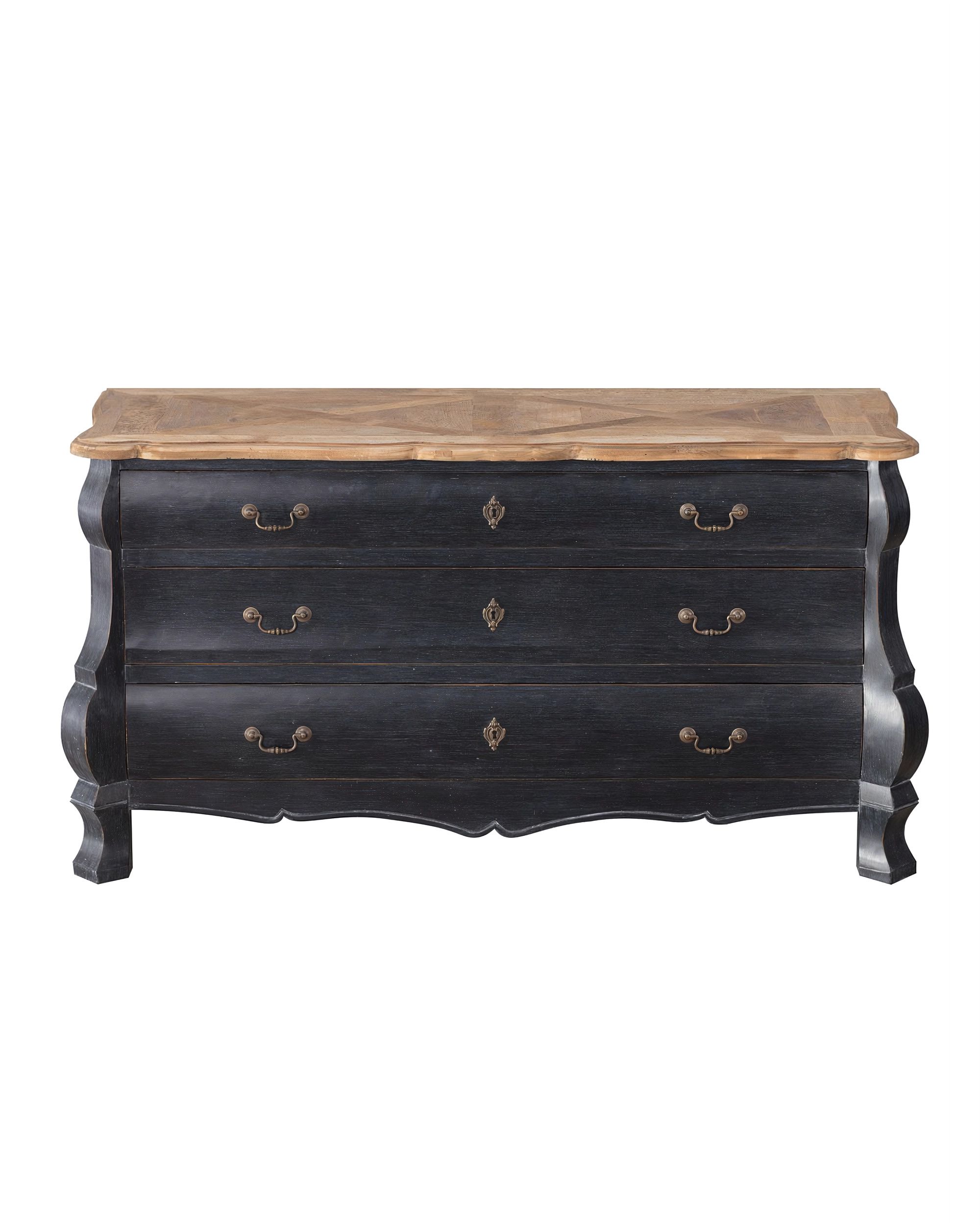 Komoda Lawrence 160x50x85 old black & natural (hover)