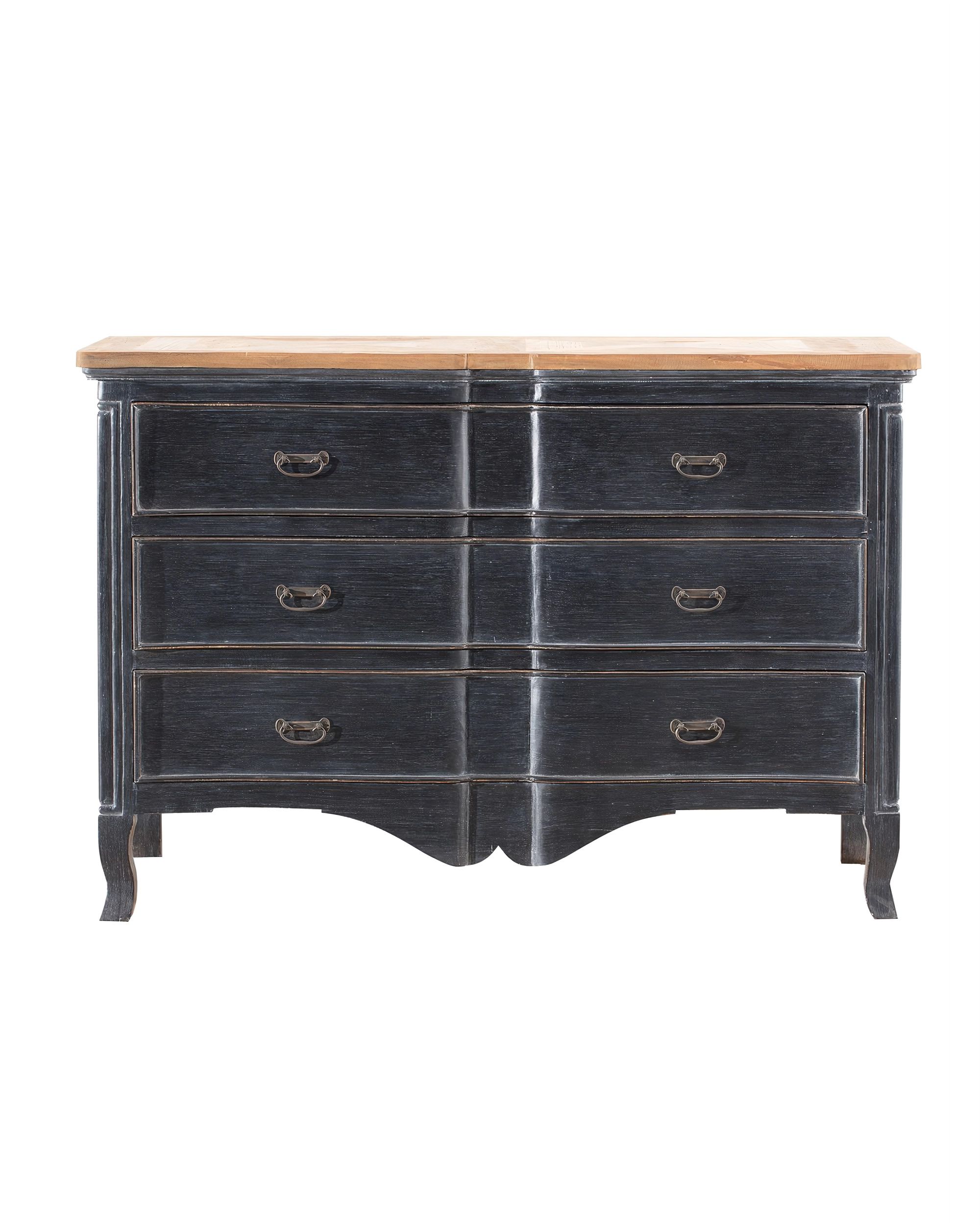 Komoda Tulon 130x55x90 old black & natural (hover)