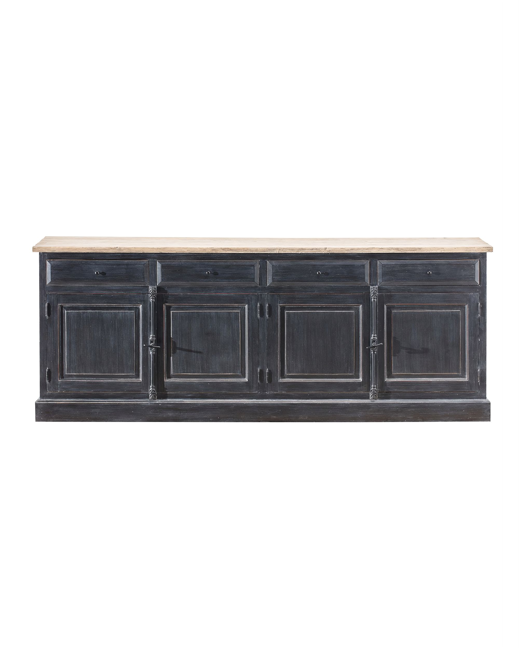Komoda  240x48x94 old black & natural (hover)