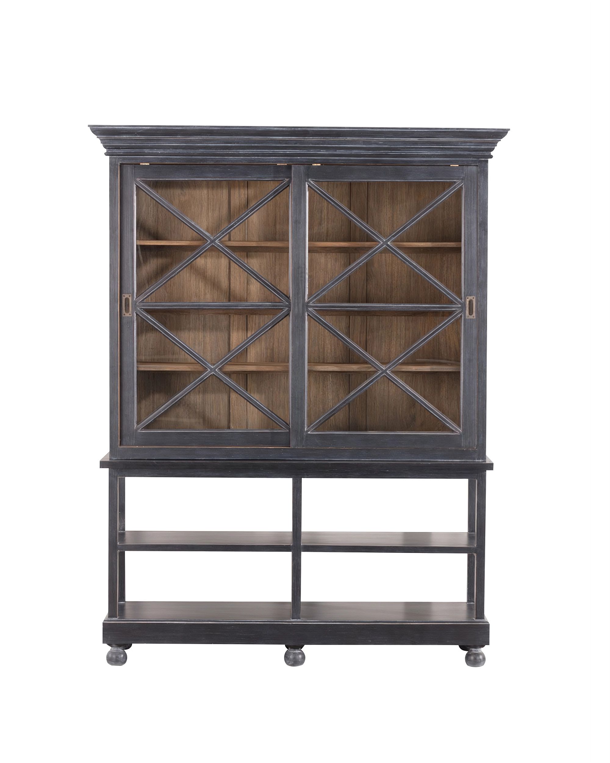 Kredens Rimir 160x50x220 old black & natural (hover)