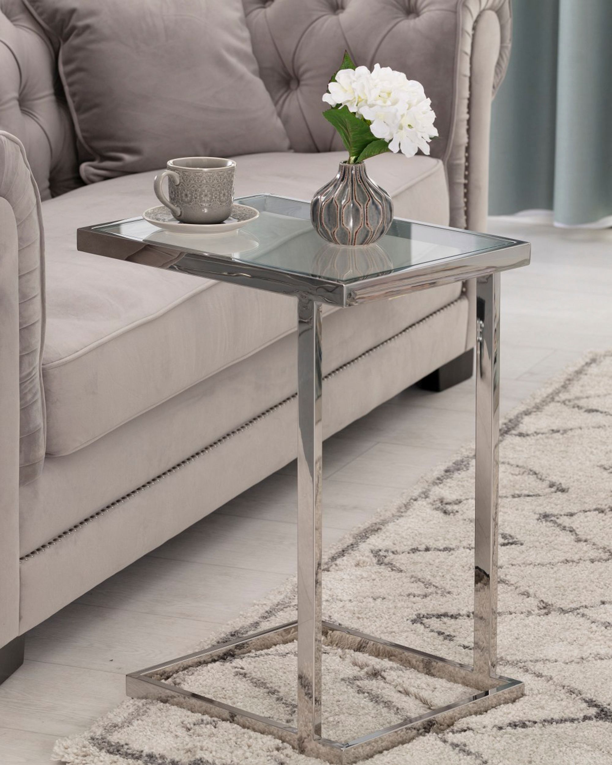 Stolik pomoczniczy Magnetic silver 48x35x63cm (hover)