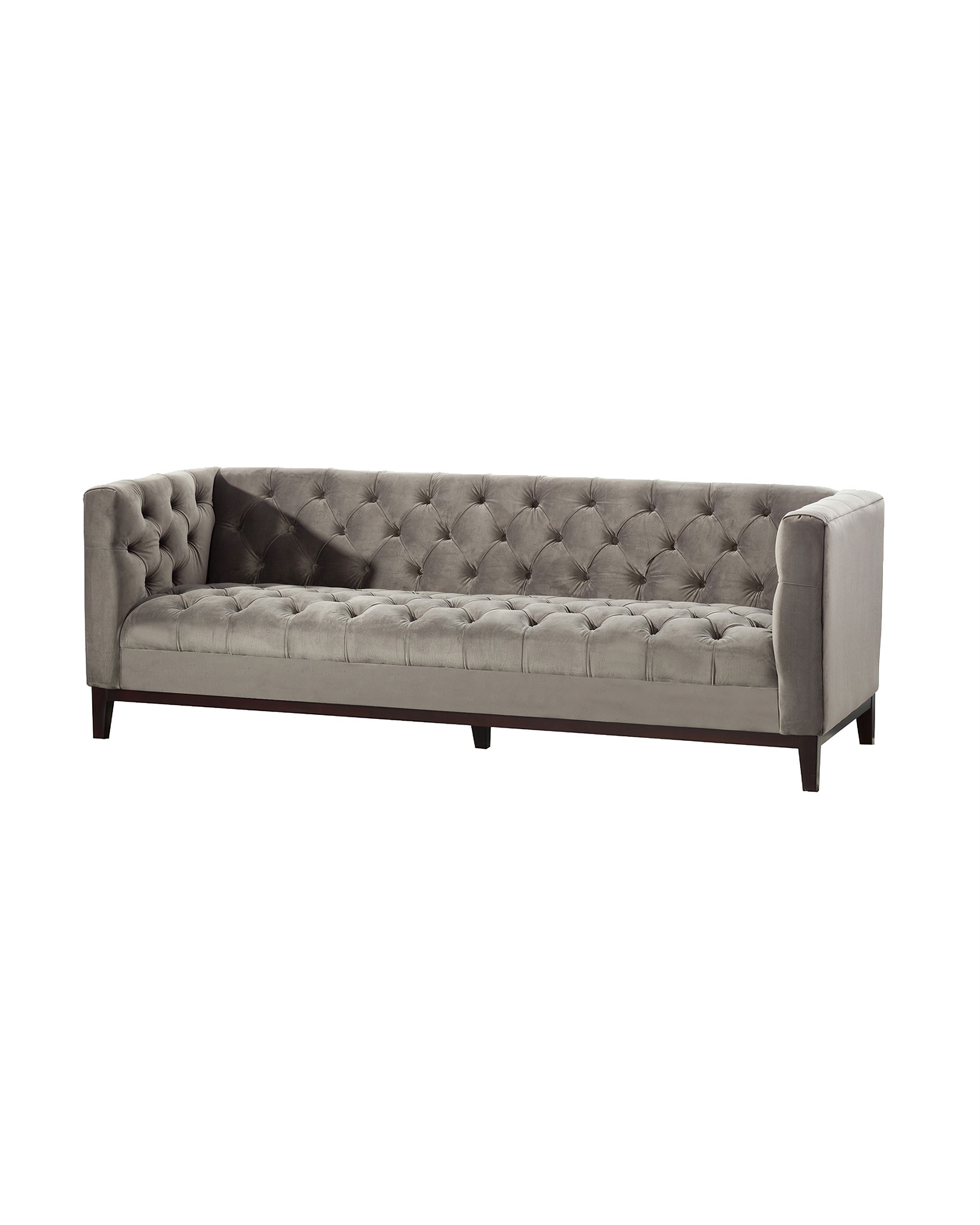 Sofa Velvet Elite grey 3-os.