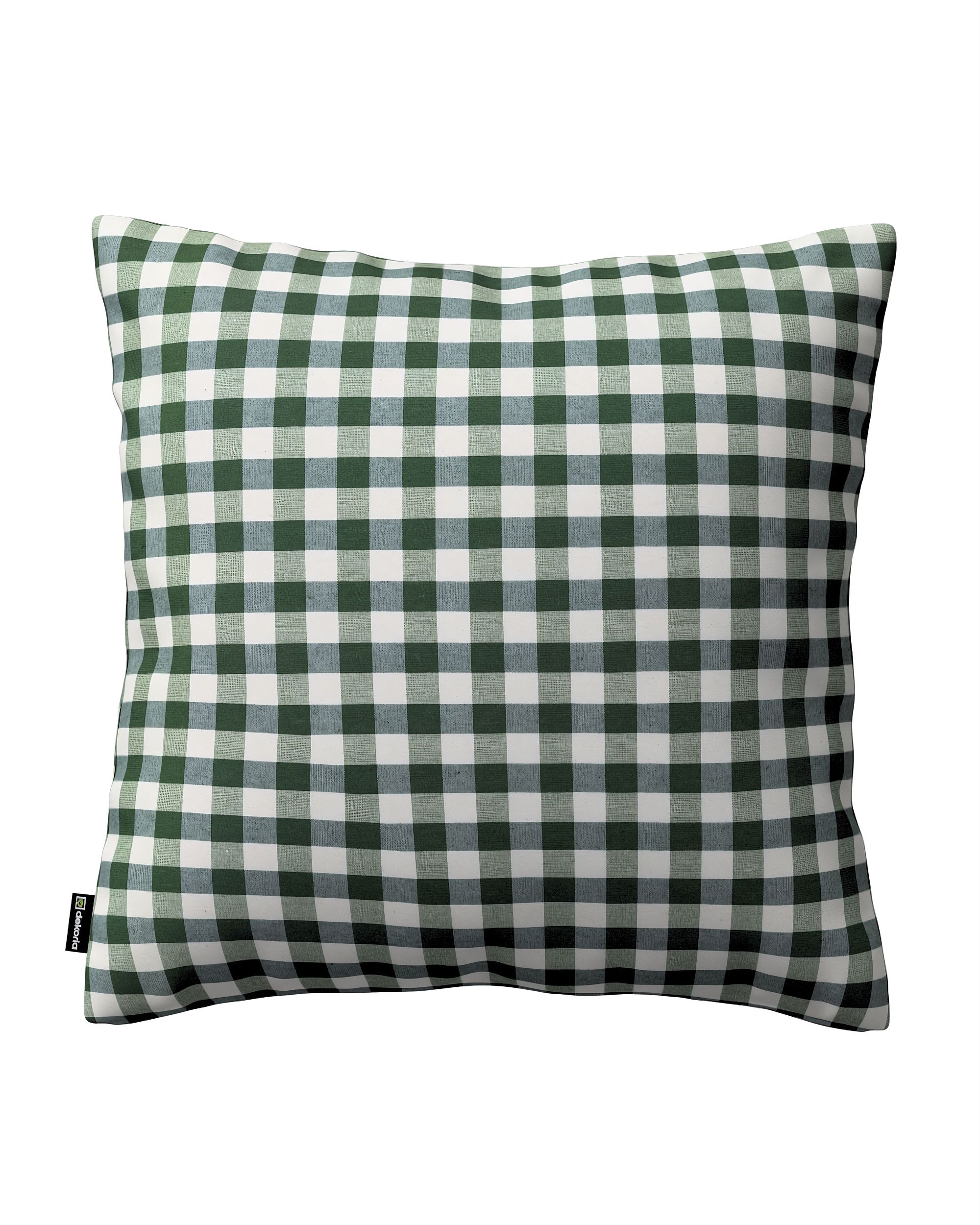 Poszewka Kinga na poduszkę kolor zielony tkanina wzorzysta