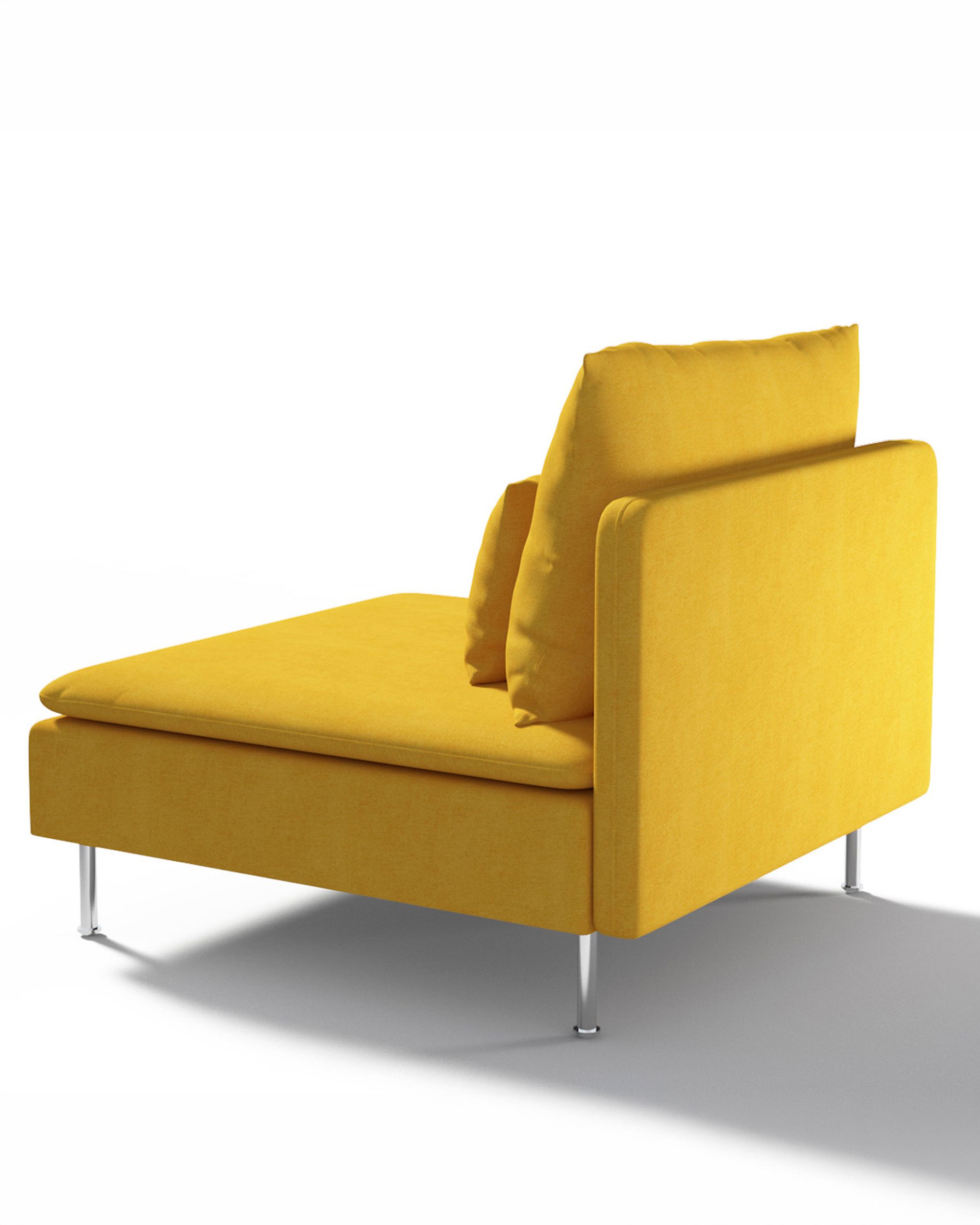 Pokrowiec na moduł Söderhamn 1-osobowy kolor żółty tkanina strukturalna (hover)