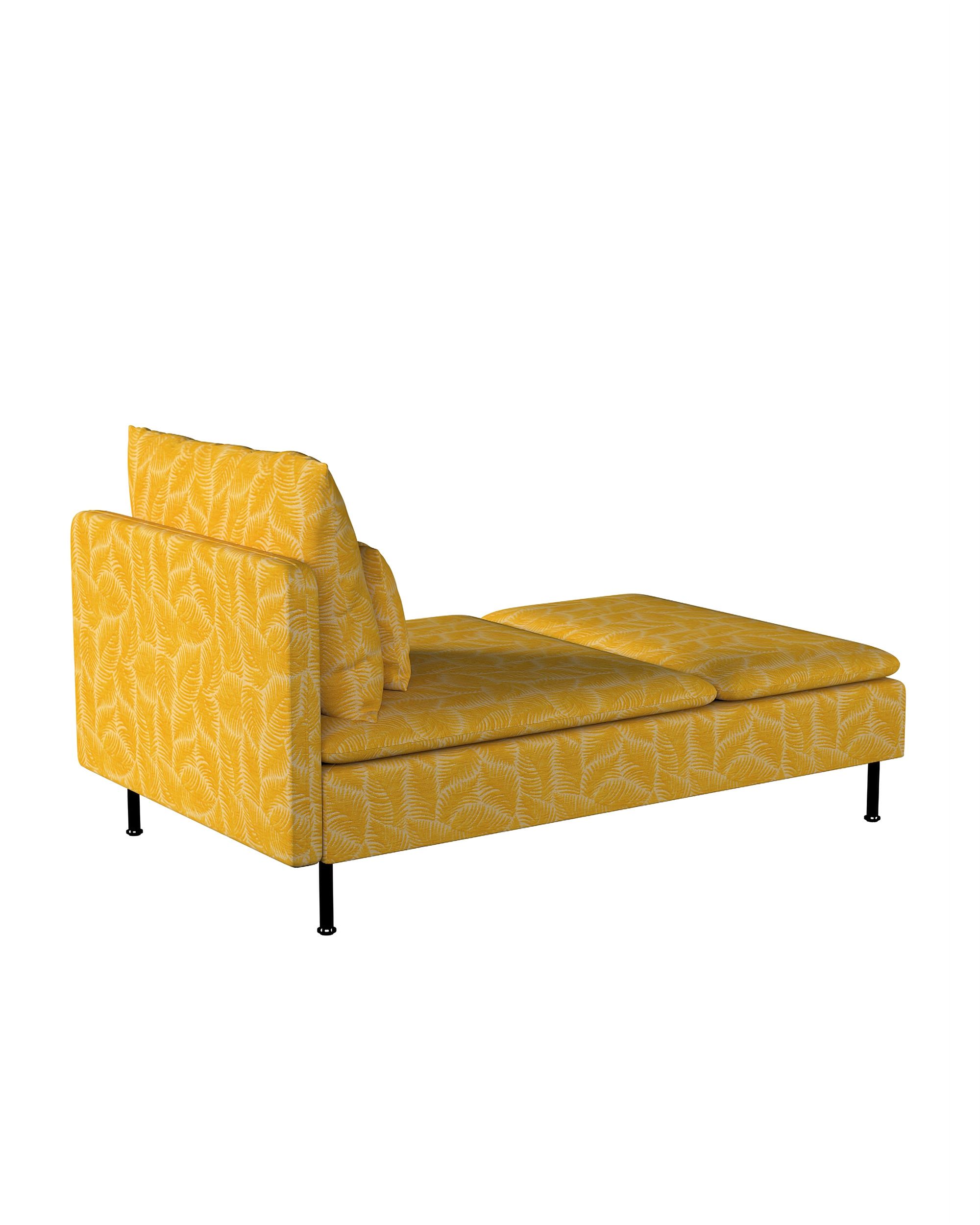 Pokrowiec na szezlong Söderhamn kolor żółty tkanina strukturalna, wzorzysta (hover)