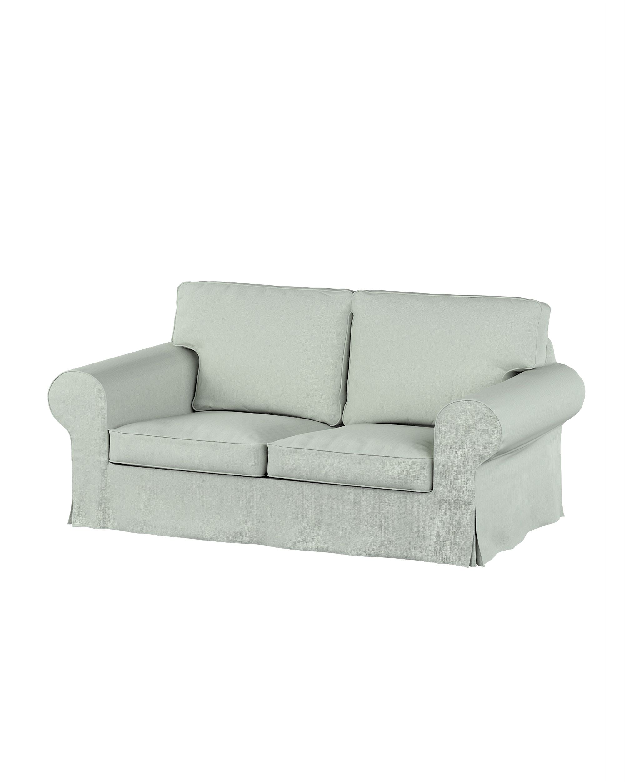 Pokrowiec na sofę Ektorp 2-osobową rozkładaną, model po 2012 kolor niebieski tkanina strukturalna