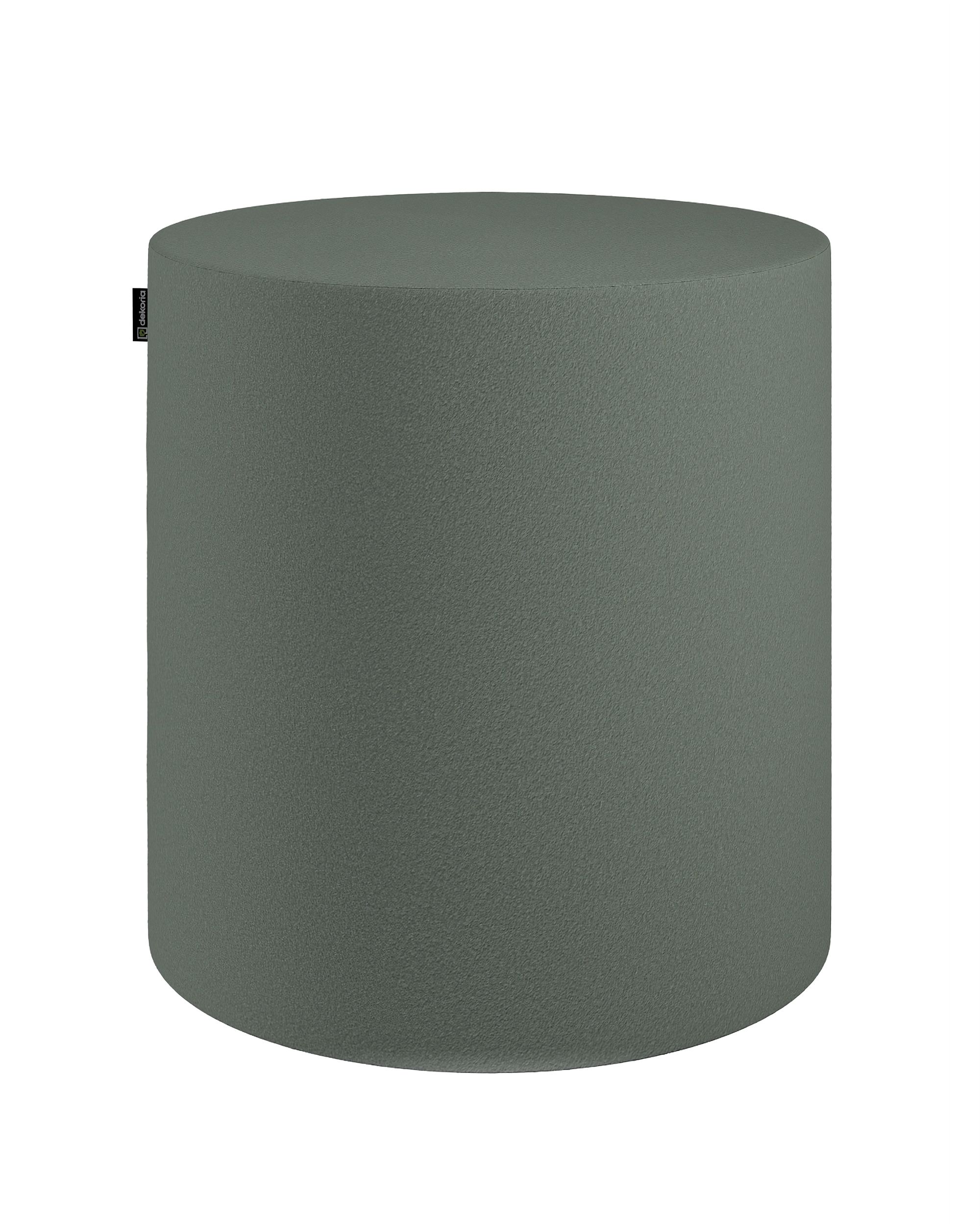 Puf Barrel kolor zielony tkanina strukturalna