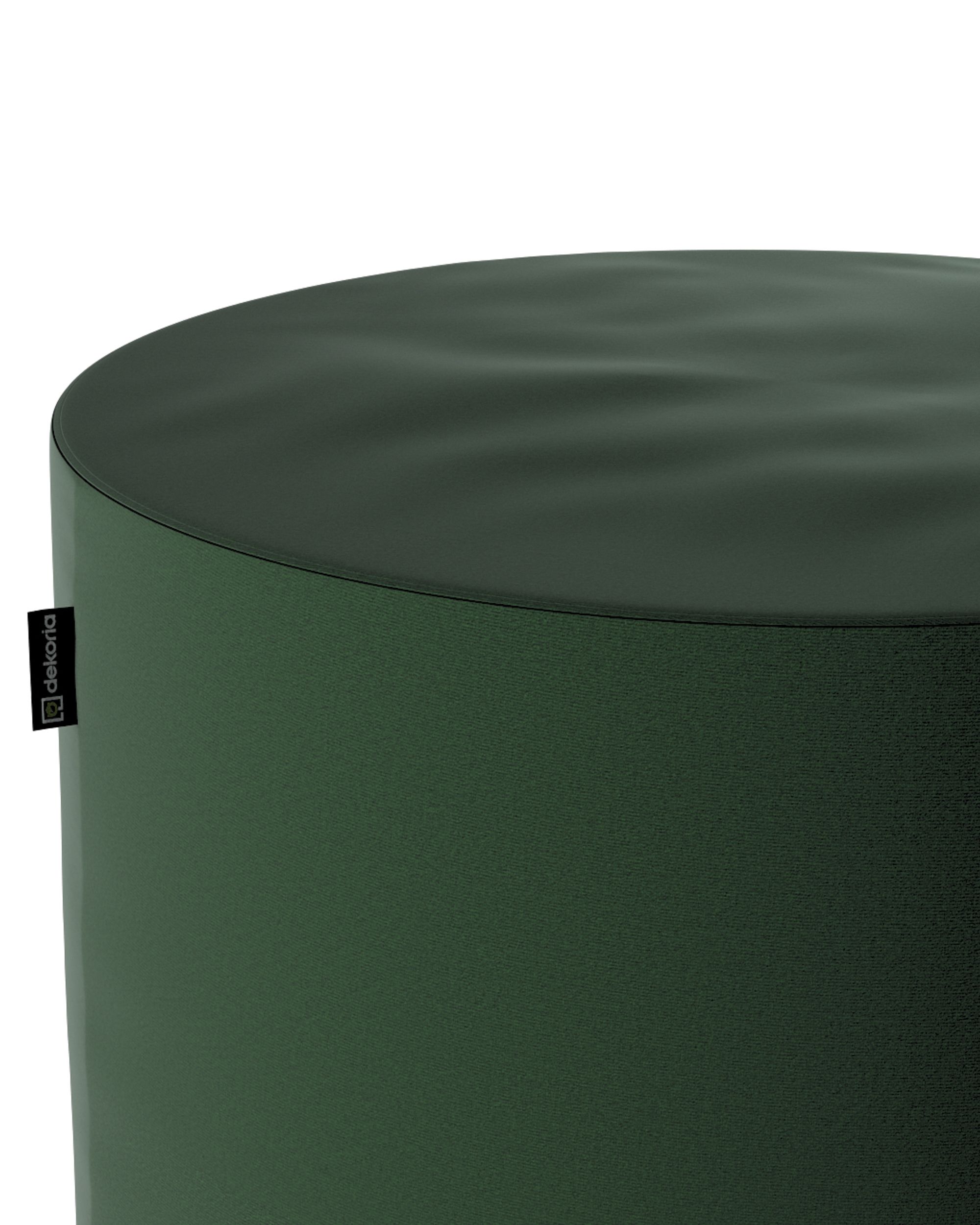 Puf Barrel kolor zielony tkanina połyskliwa, welwetowa (hover)