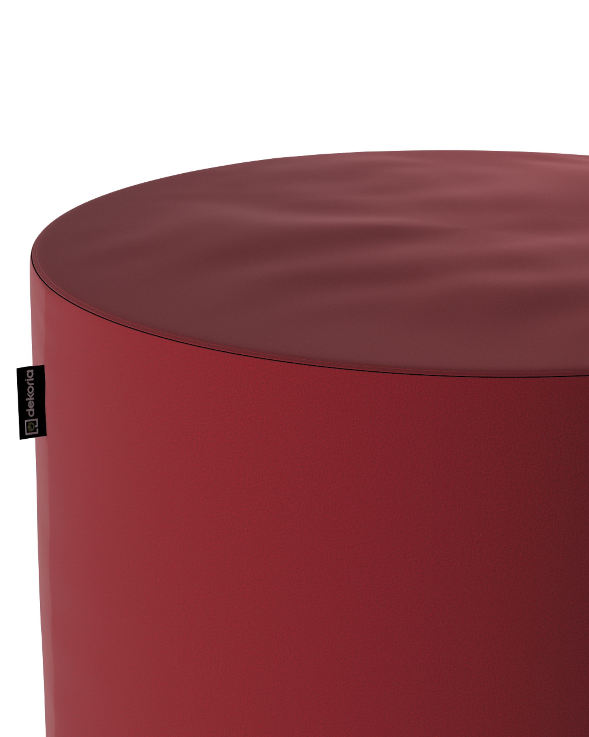 Puf Barrel kolor czerwony tkanina połyskliwa, welwetowa (hover)