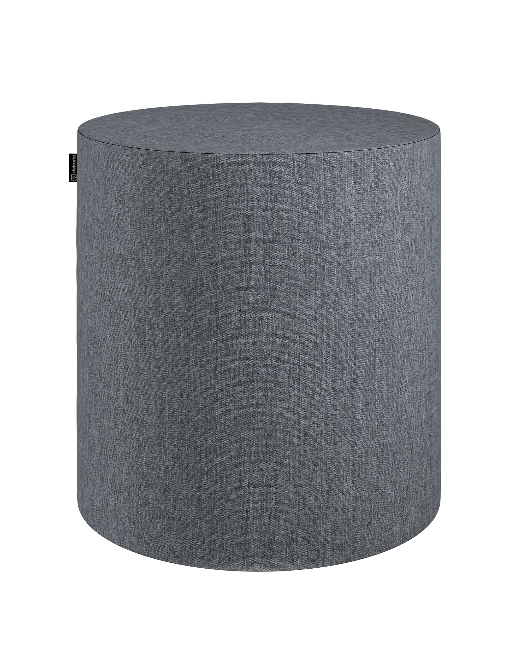 Puf Barrel kolor szary tkanina strukturalna