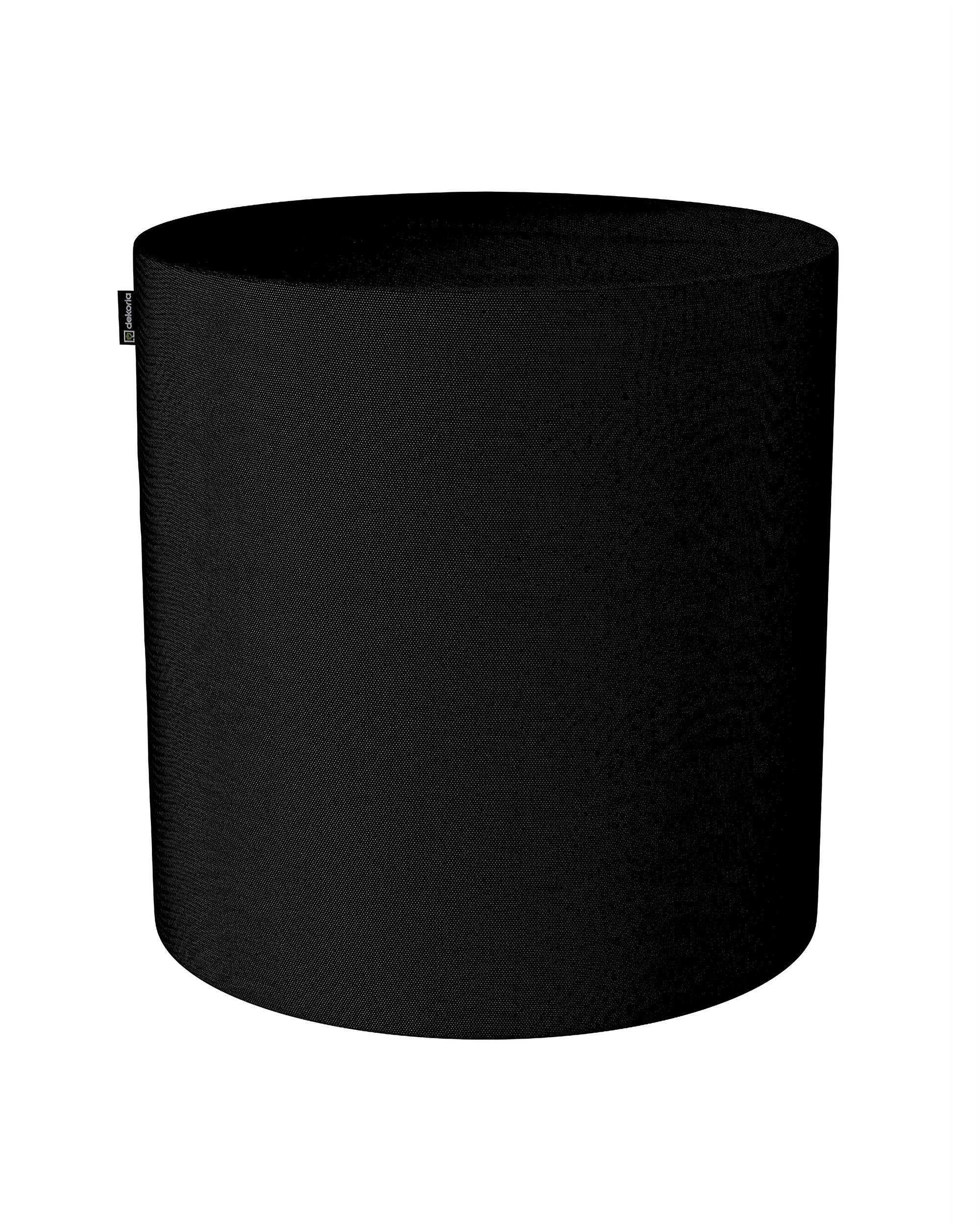 Puf Barrel kolor czarny tkanina strukturalna