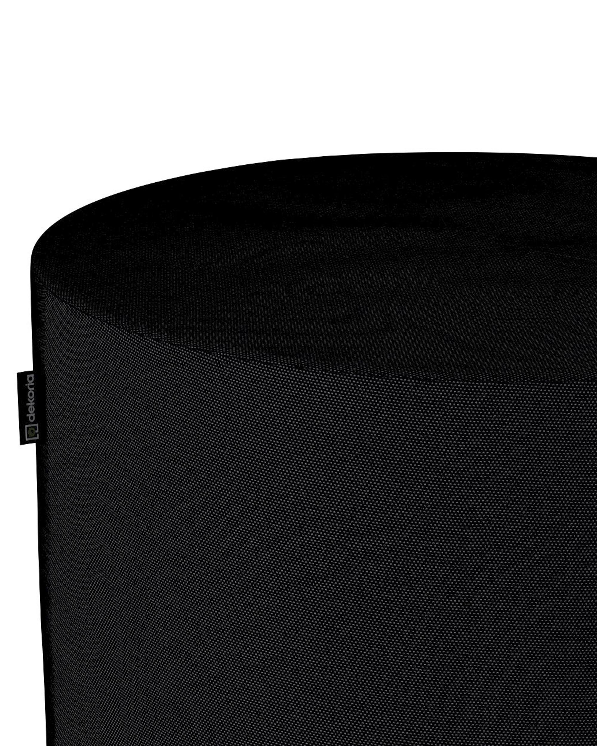 Puf Barrel kolor czarny tkanina strukturalna (hover)