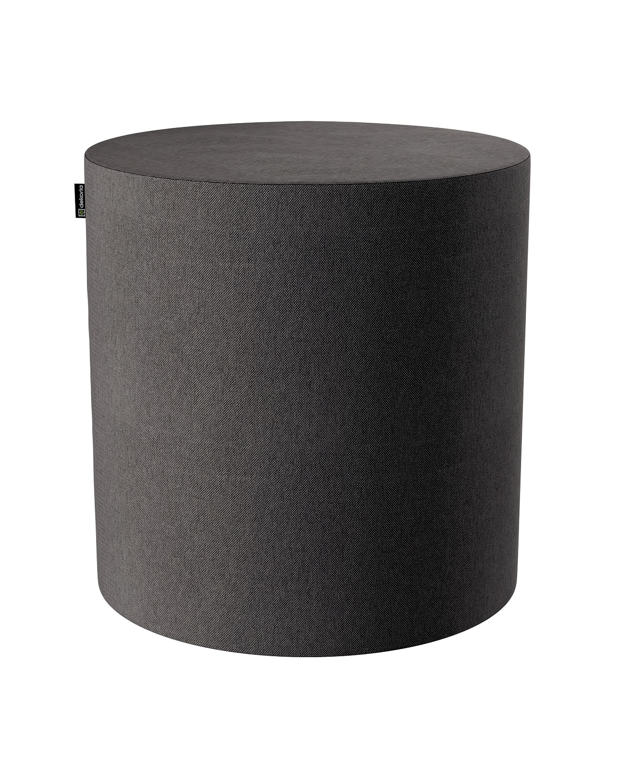Puf Barrel kolor szary tkanina strukturalna