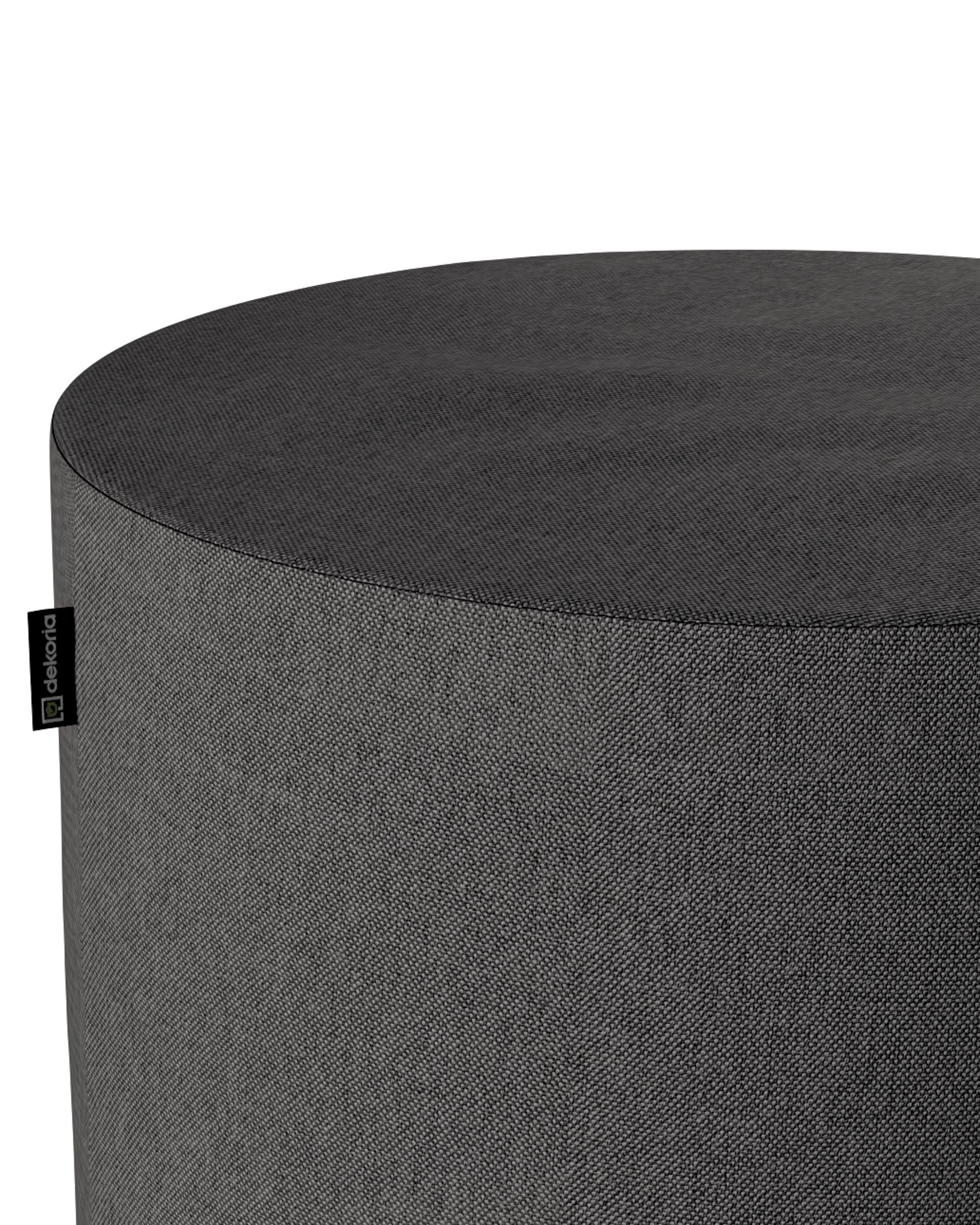 Puf Barrel kolor szary tkanina strukturalna (hover)