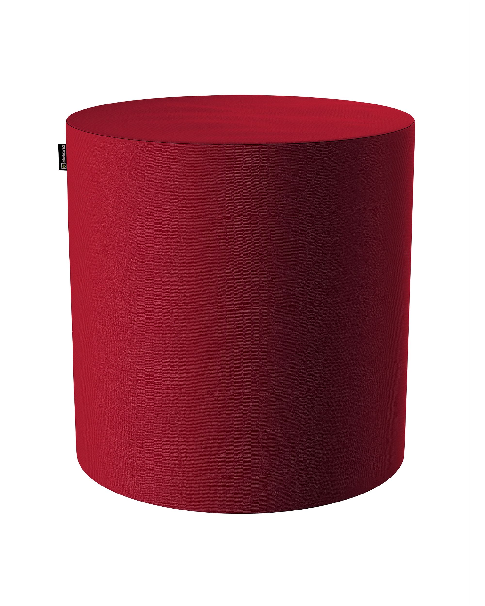 Puf Barrel kolor czerwony tkanina strukturalna
