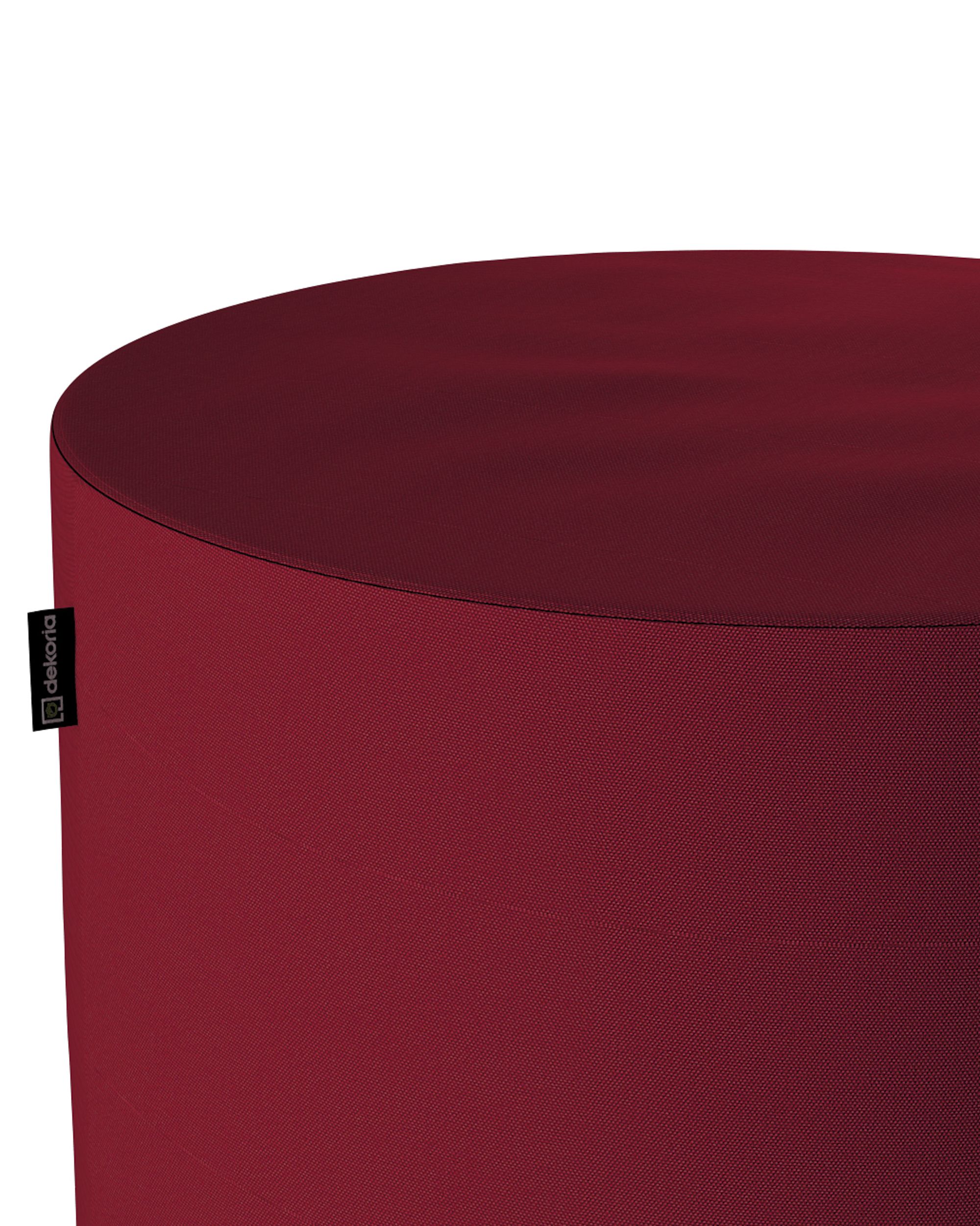Puf Barrel kolor czerwony tkanina strukturalna (hover)