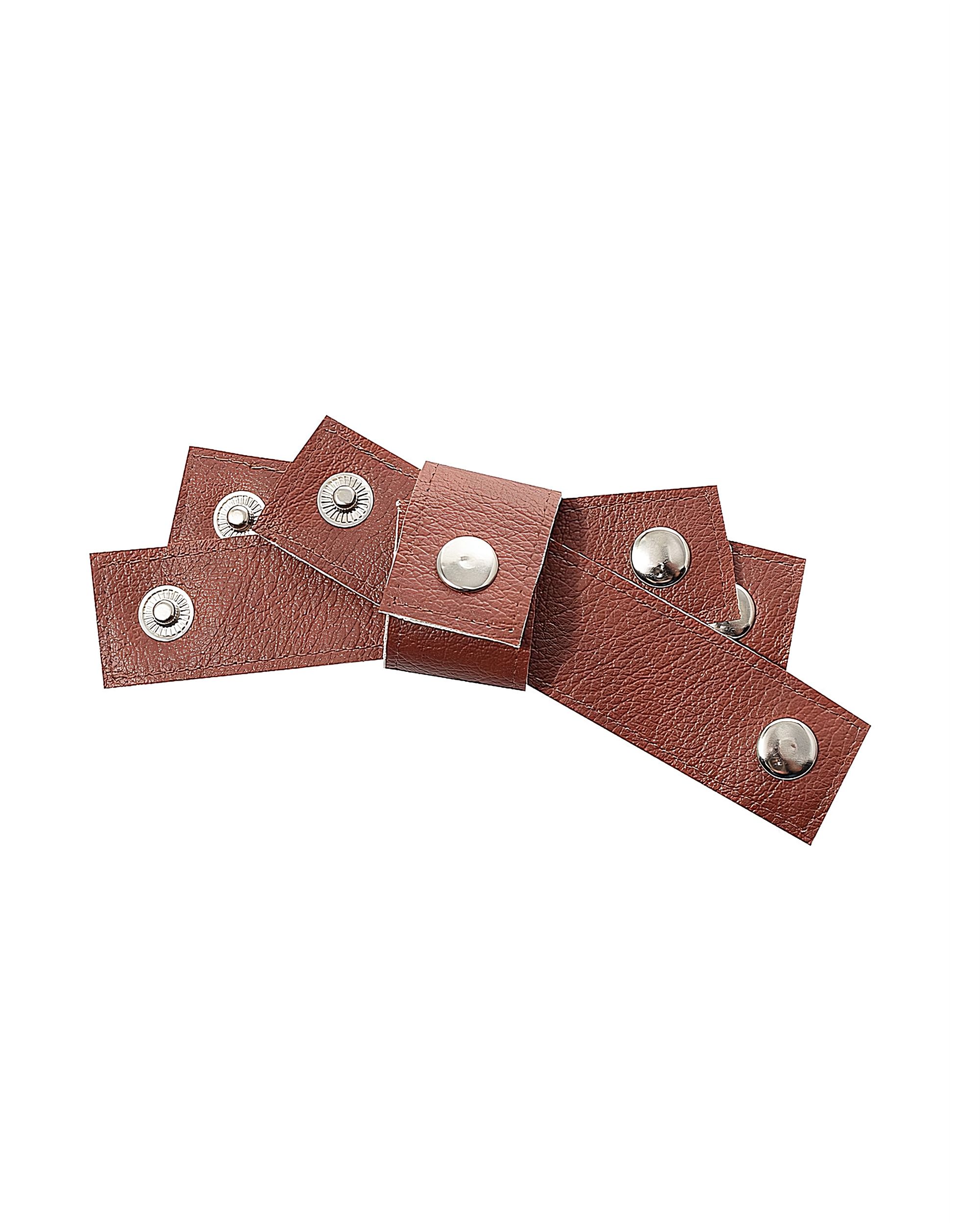 Zestaw obrączek na serwetki Eco Leather 4szt. brown