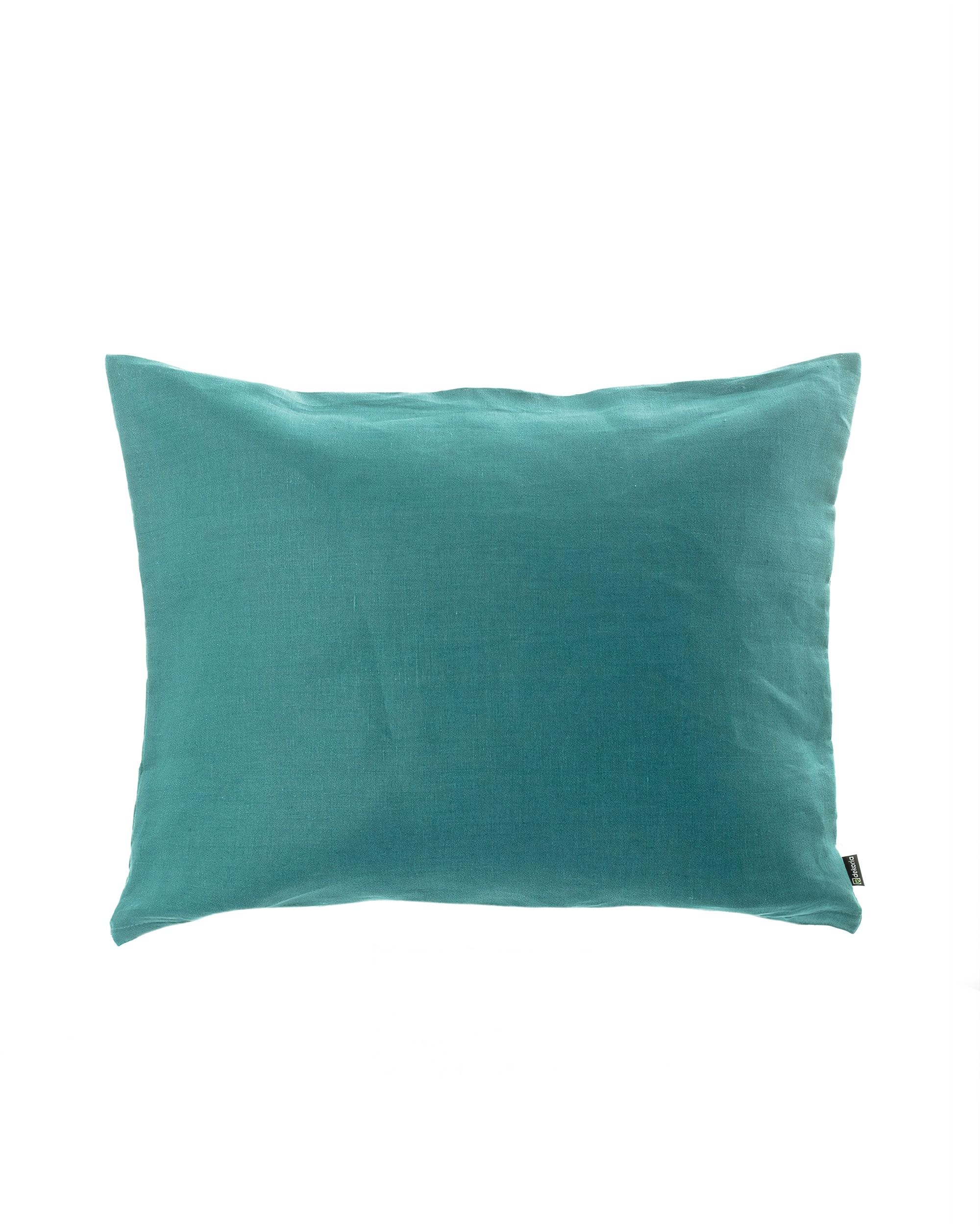 Poszewka Linen 50x60cm kolor zielony tkanina półprzezroczysta, strukturalna