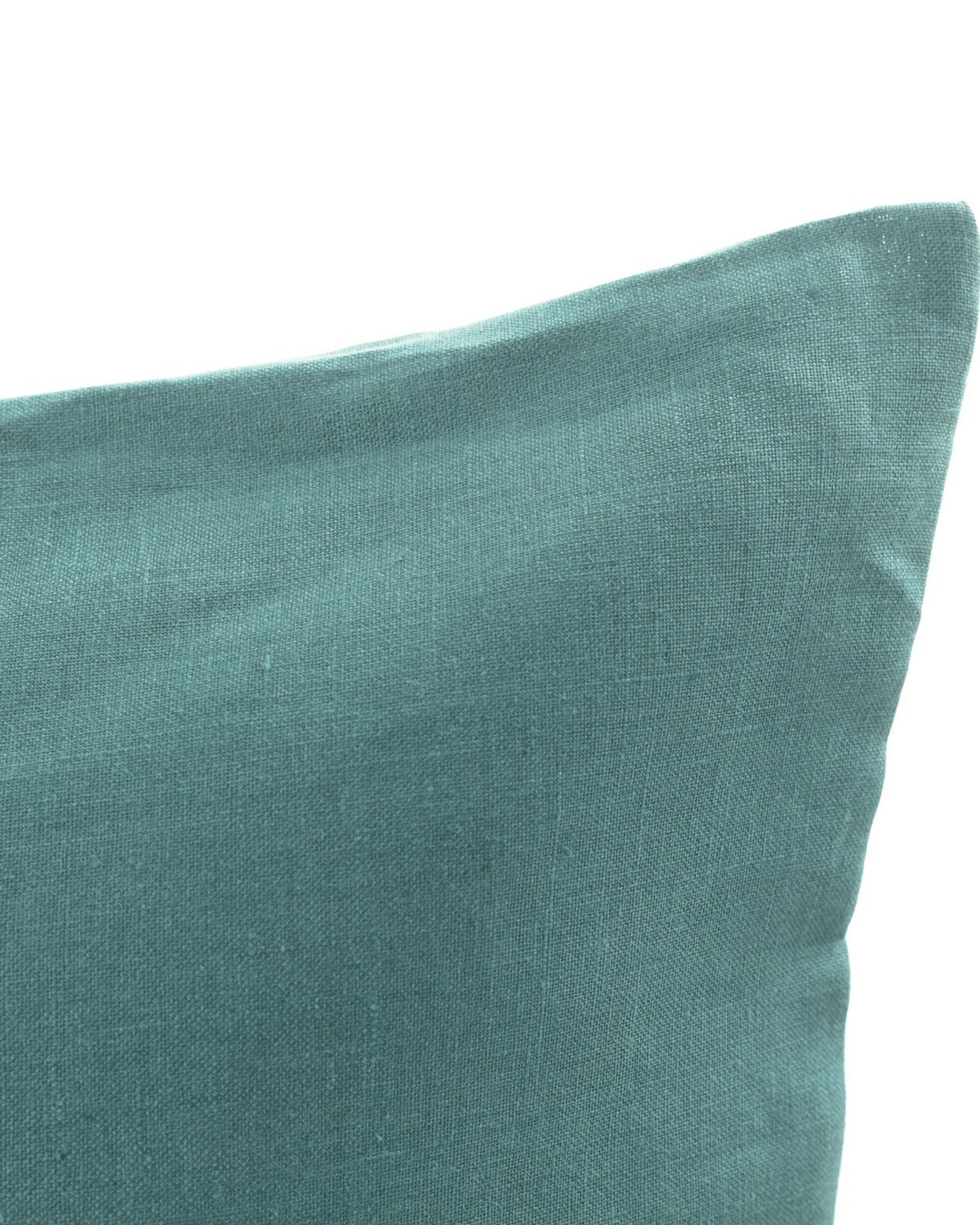 Poszewka Linen 50x60cm kolor zielony tkanina półprzezroczysta, strukturalna (hover)
