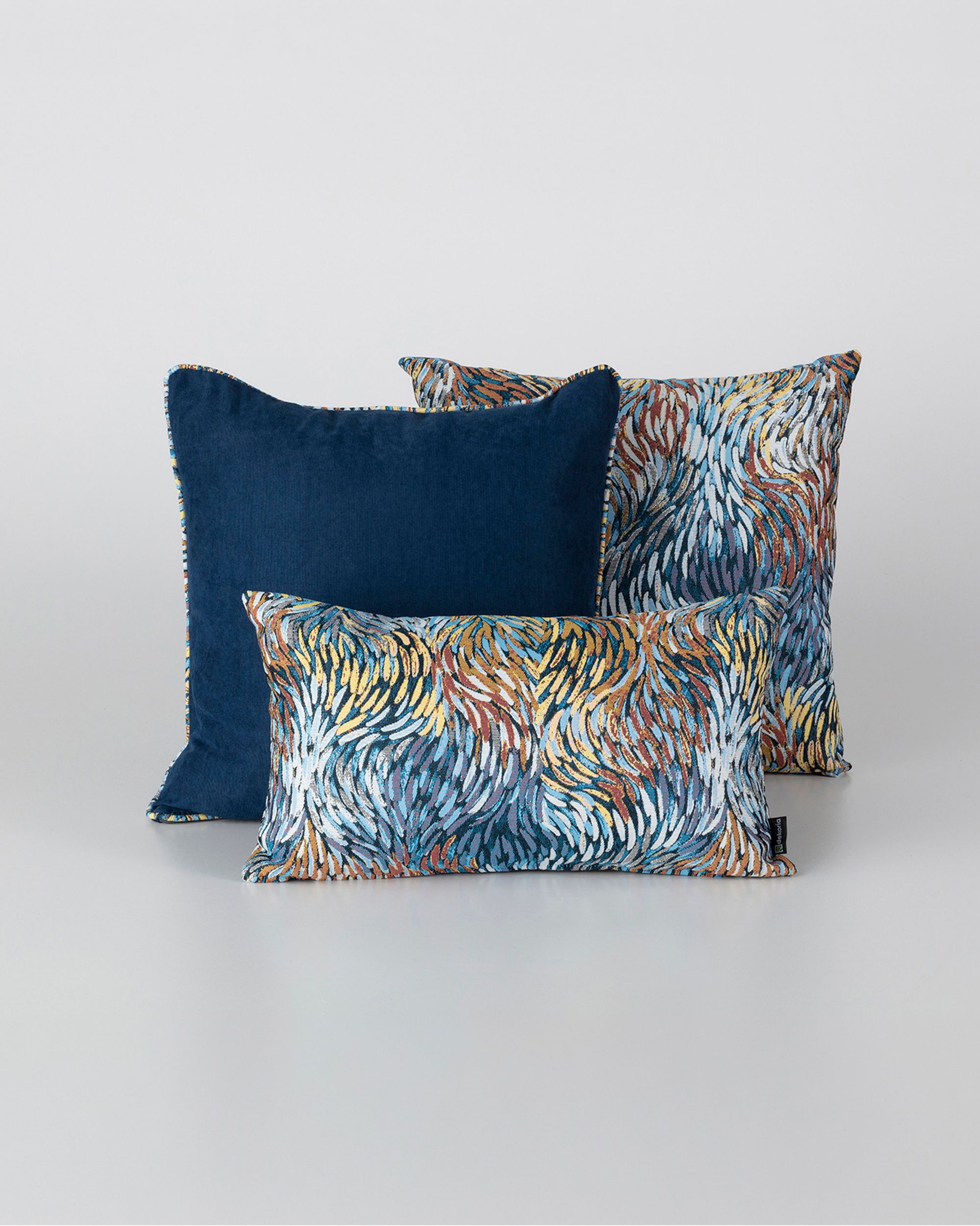 Zestaw poduszek do salonu Impressio blue