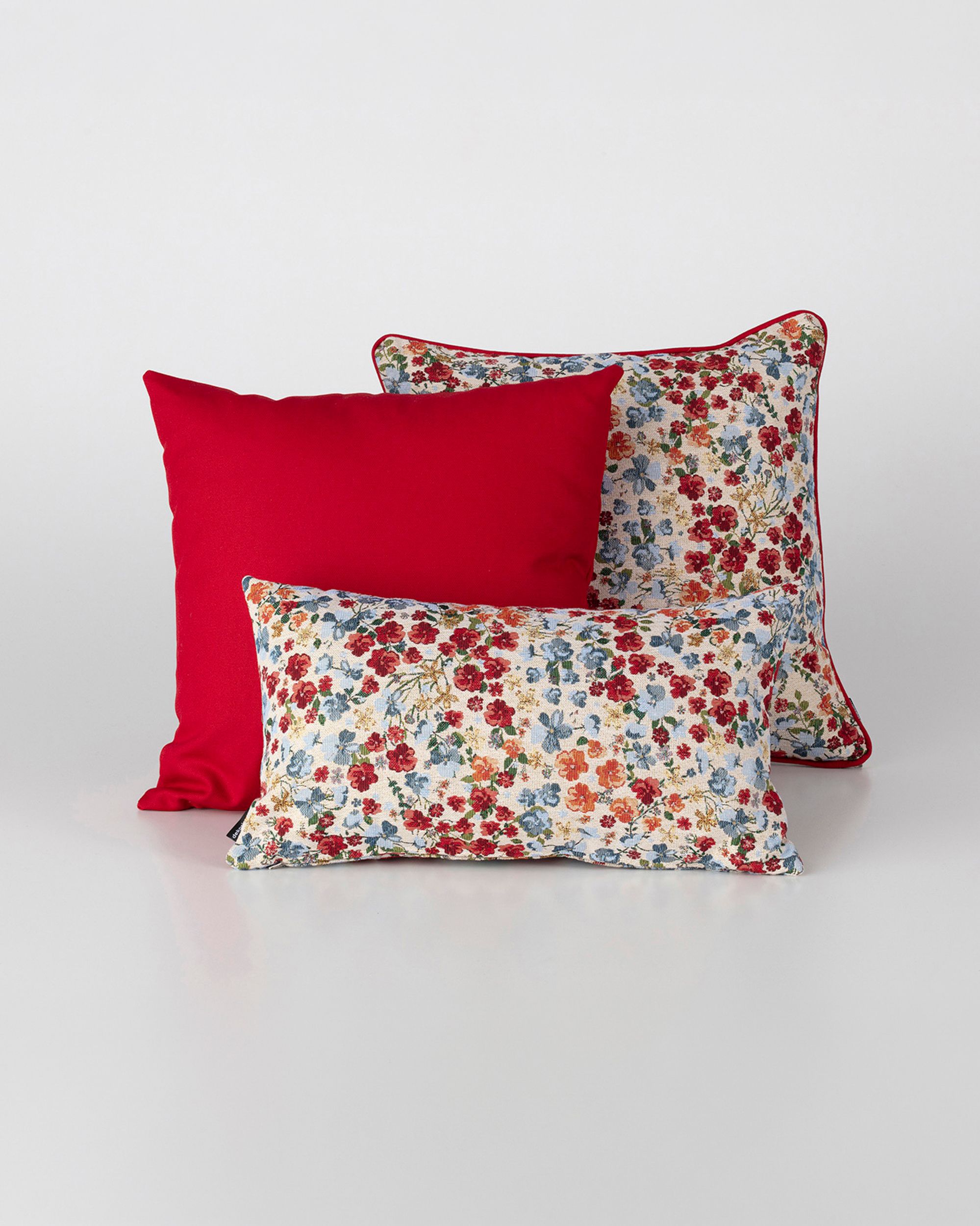 Zestaw poduszek do salonu Red Popy Flower