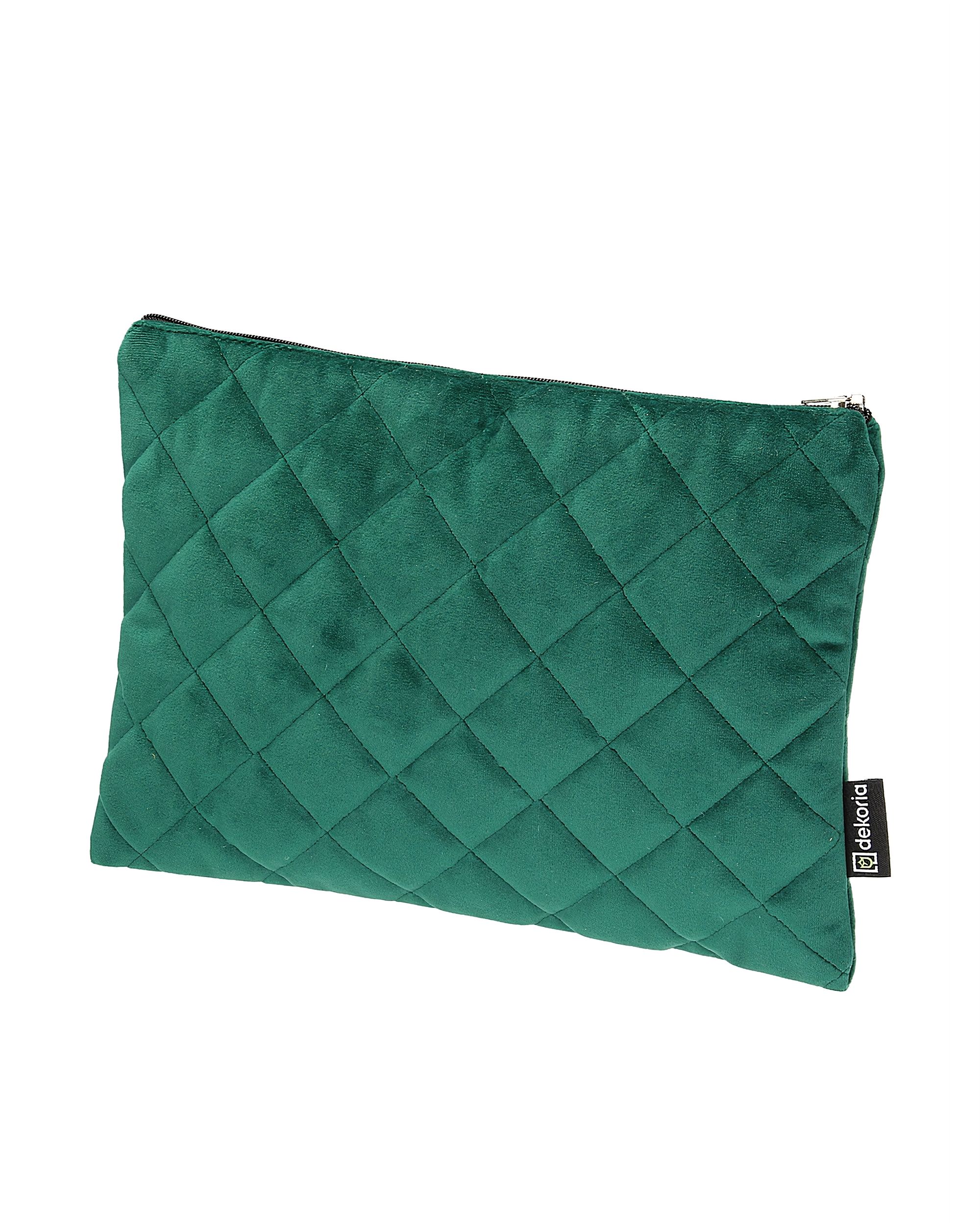 Etui na tablet Velvet kolor zielony tkanina połyskliwa, welwetowa