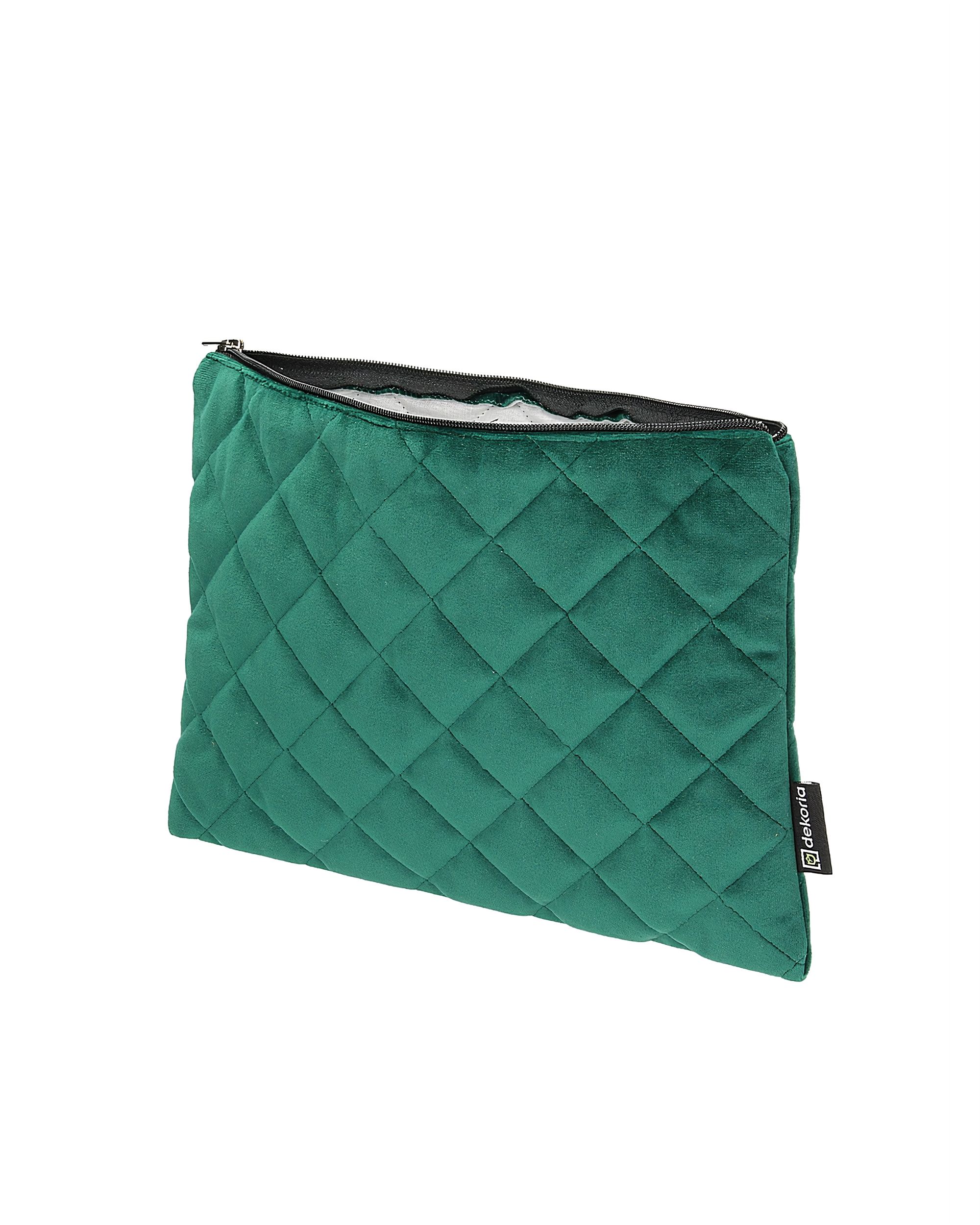 Etui na tablet Velvet kolor zielony tkanina połyskliwa, welwetowa (hover)