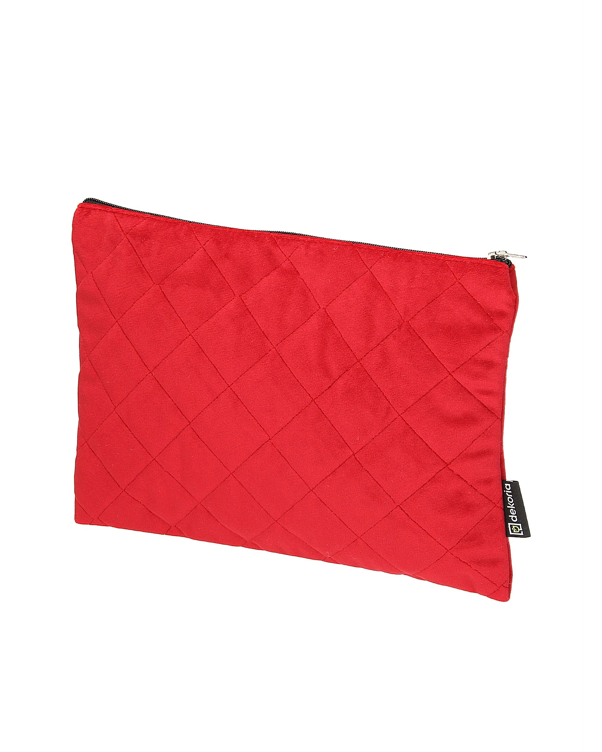 Etui na tablet Velvet kolor czerwony tkanina połyskliwa, welwetowa