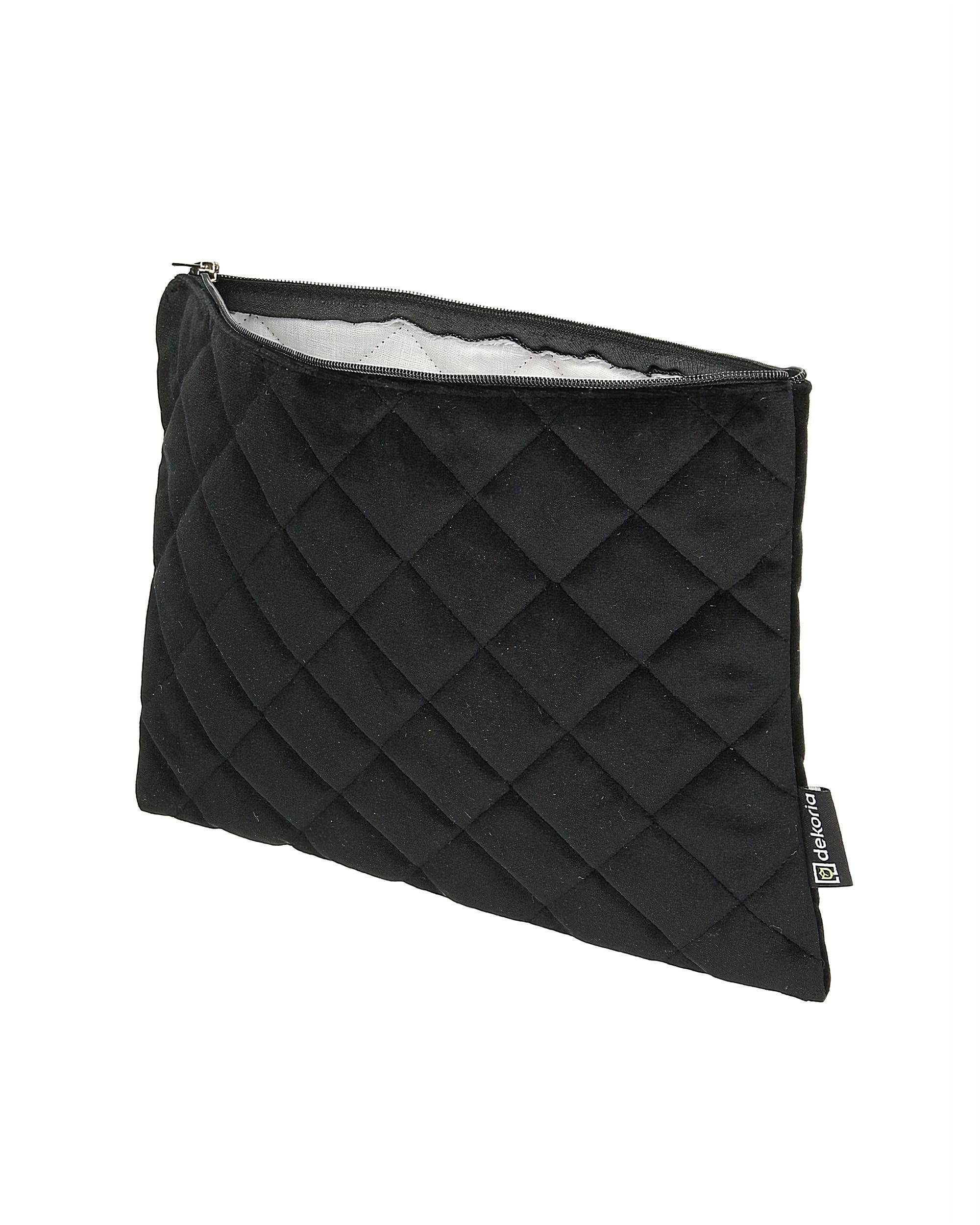 Etui na tablet Velvet kolor czarny tkanina połyskliwa, welwetowa (hover)