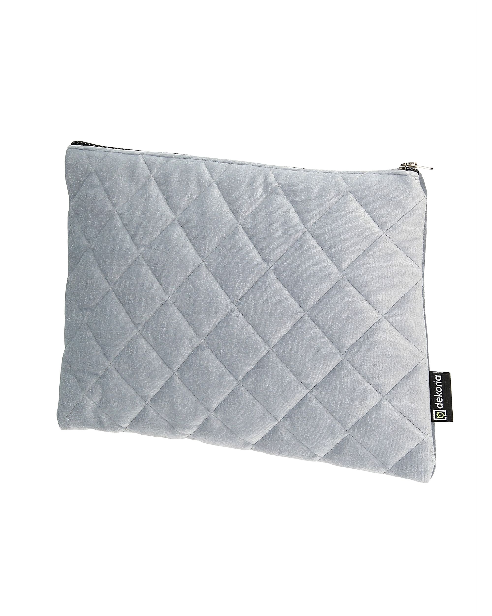 Etui na tablet Velvet kolor szary tkanina połyskliwa, welwetowa