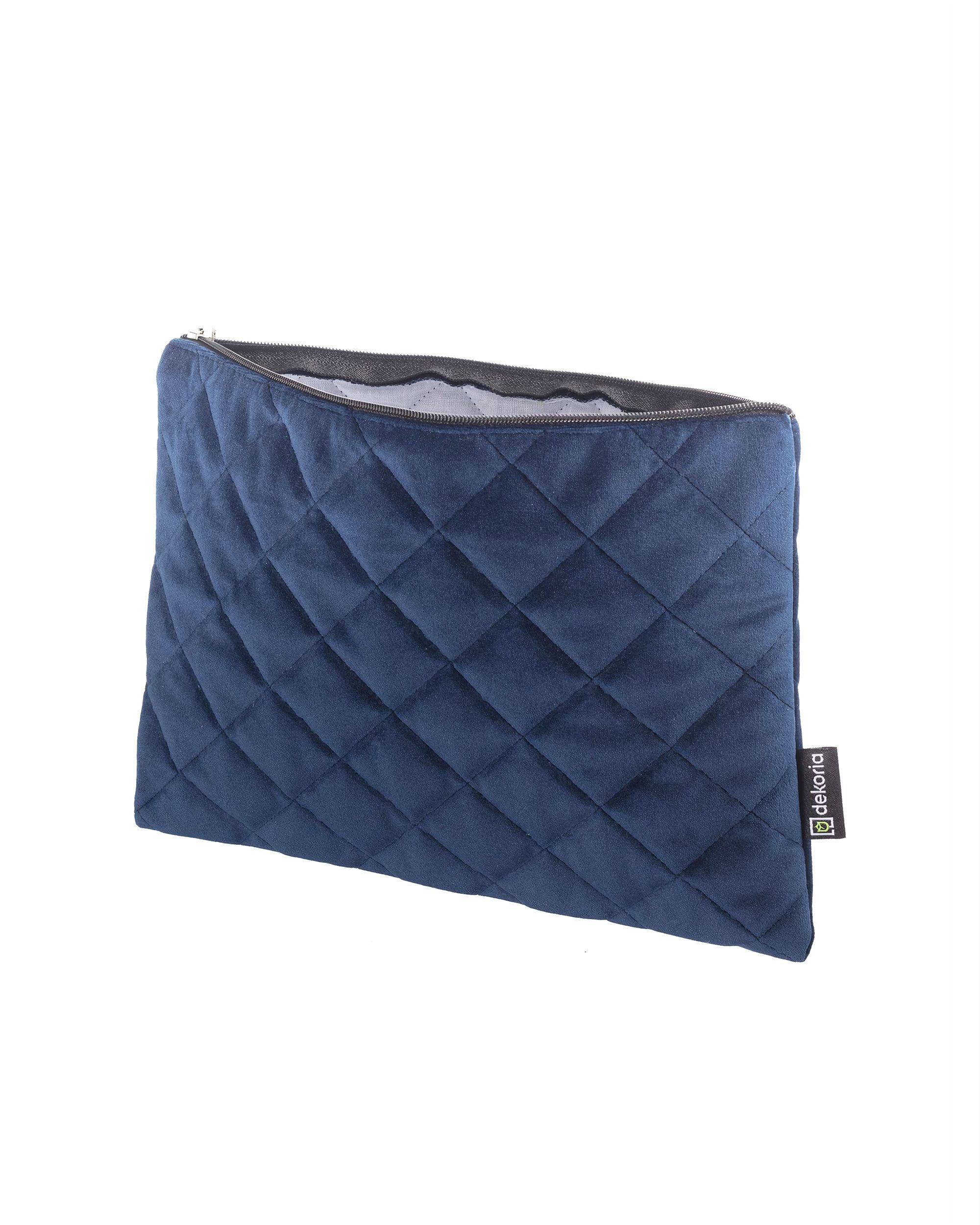 Etui na tablet Velvet kolor granatowy tkanina połyskliwa, welwetowa