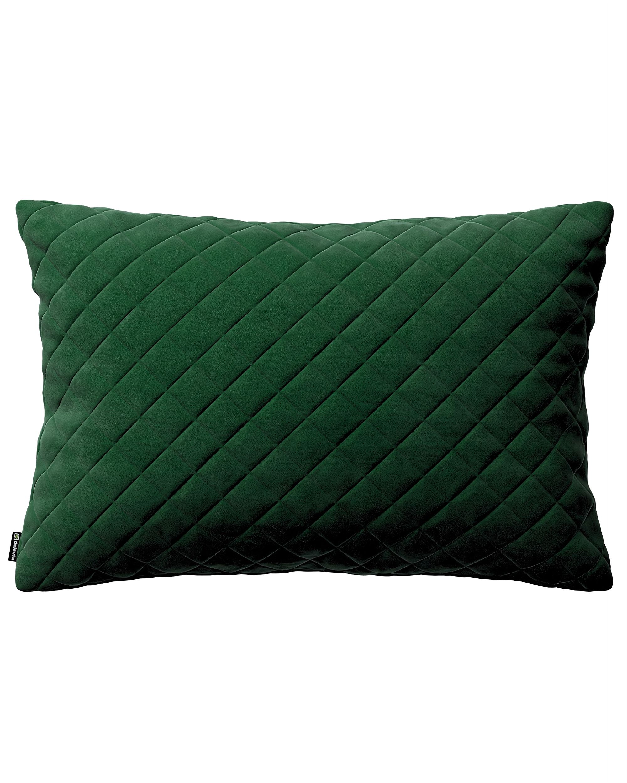 Poszewka Kinga pikowana 60 x 40 cm kolor zielony tkanina połyskliwa, welwetowa