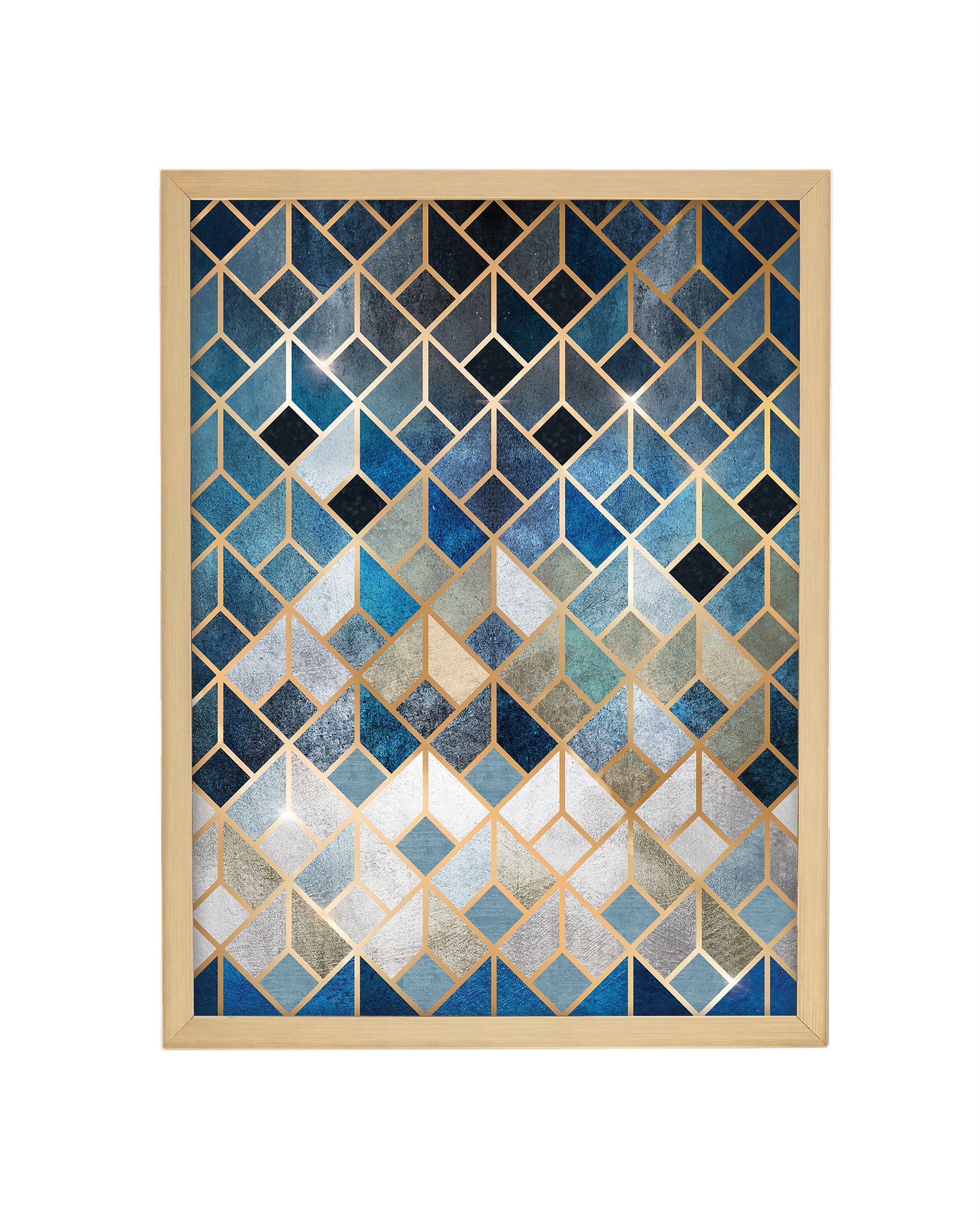 Obraz Geometric 30x40cm gold&navy