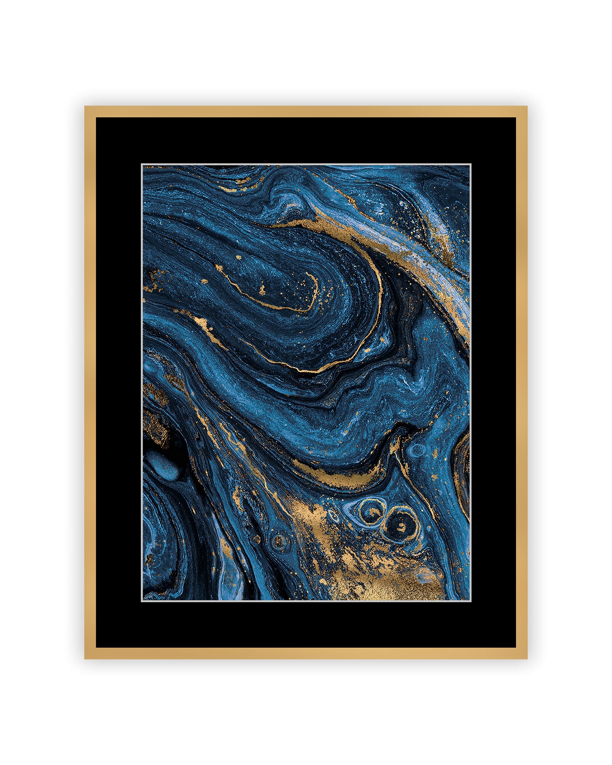 Obraz Abstract Blue&Gold II 40 x 50 cm
