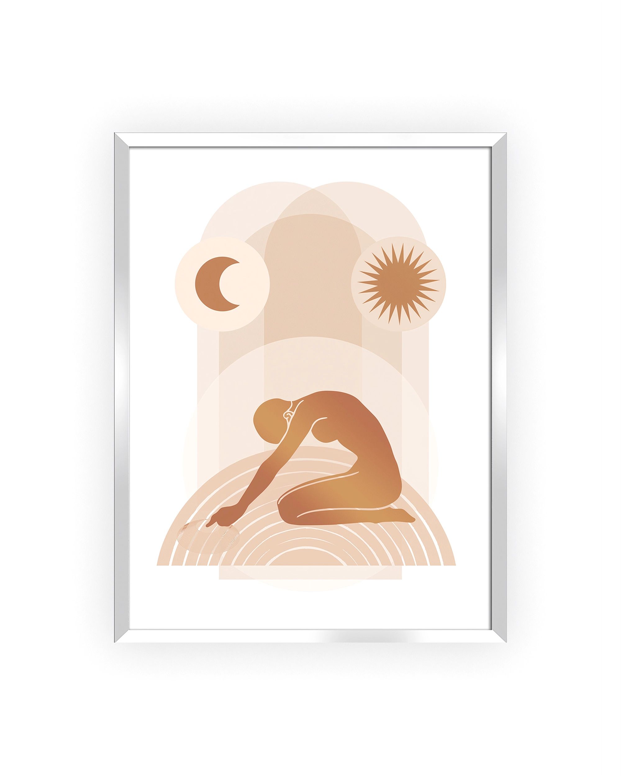 Obraz Yoga Figures II 30x40cm copper