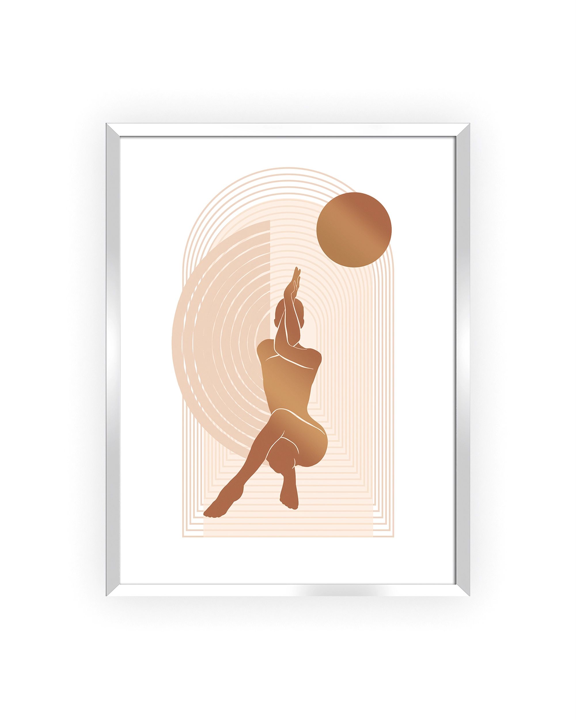 Obraz Yoga Figures I 30x40cm copper