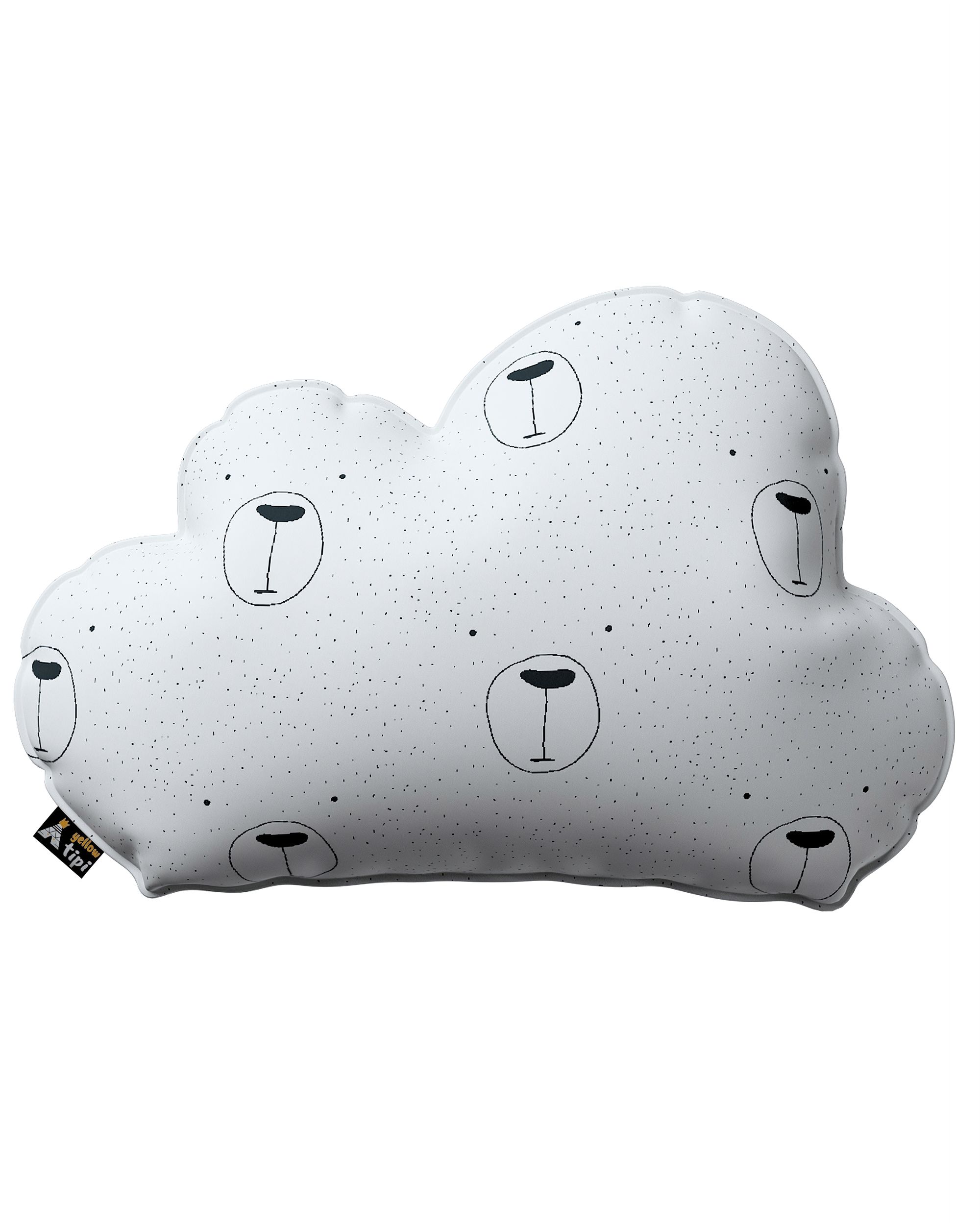 Poduszka Soft Cloud kolor biały tkanina wzorzysta