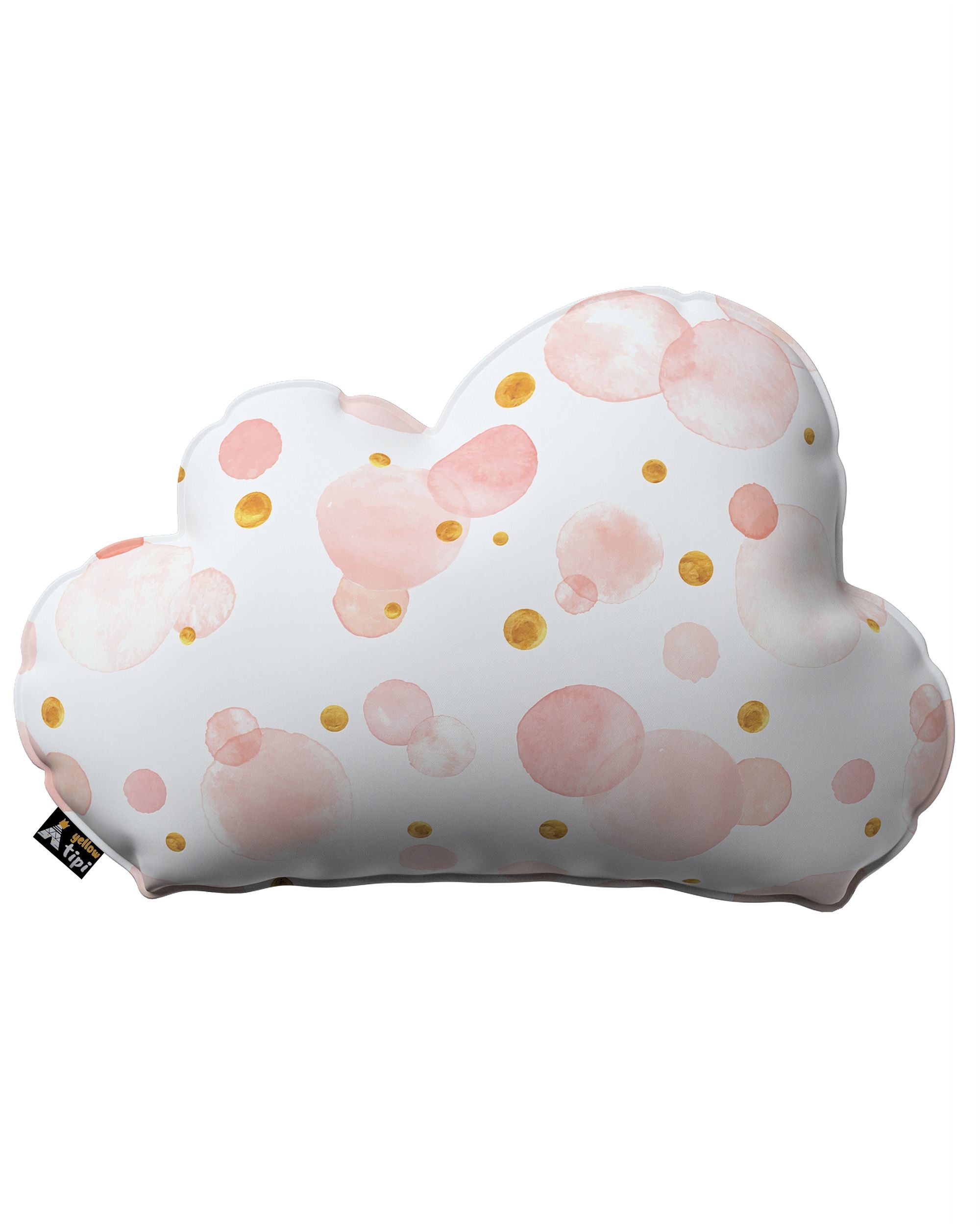 Poduszka Soft Cloud kolor różowy tkanina wzorzysta